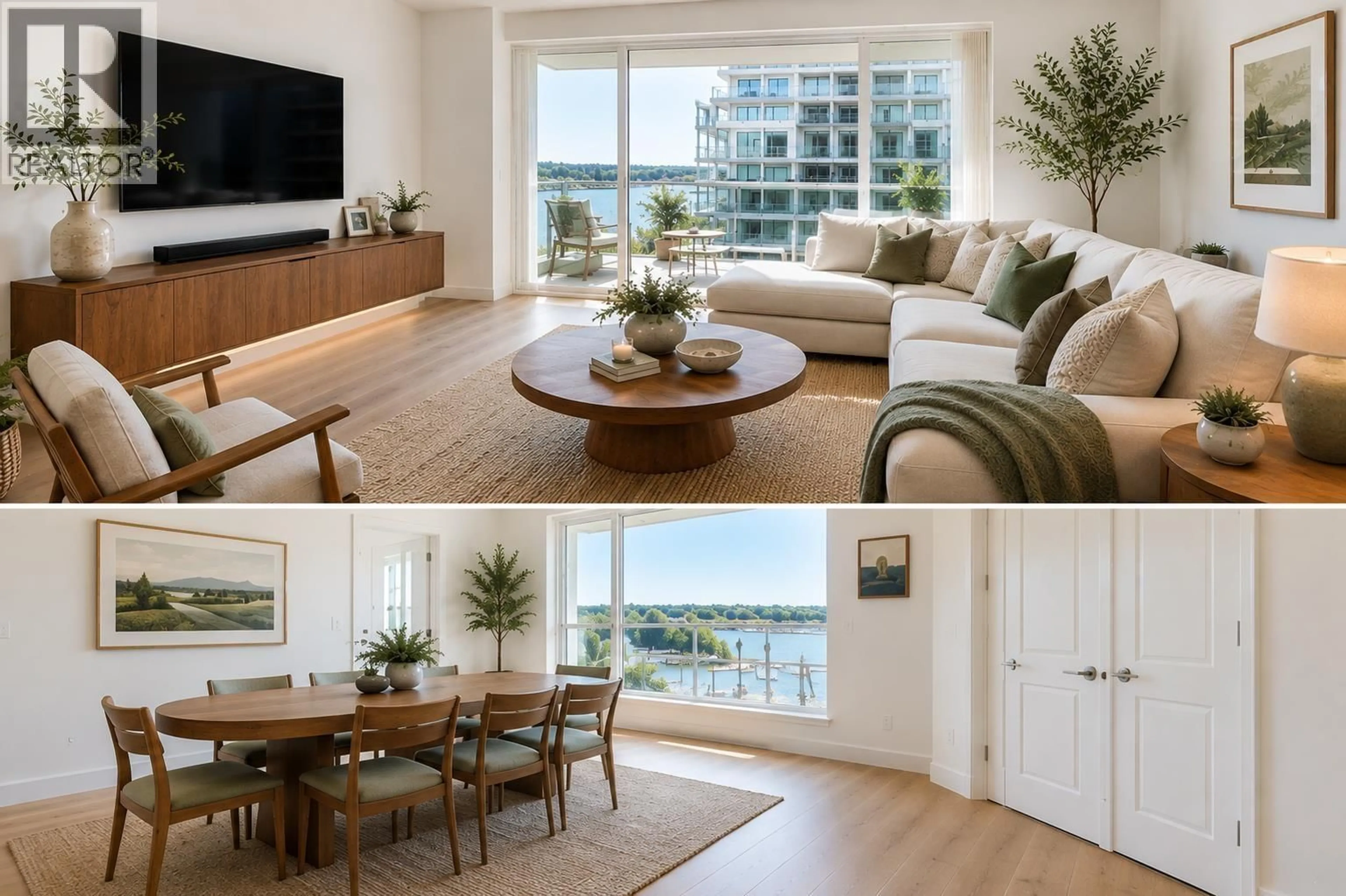 Living room with furniture, wood/laminate floor for 1007 - 6811 PEARSON WAY, Richmond British Columbia V7C0E7