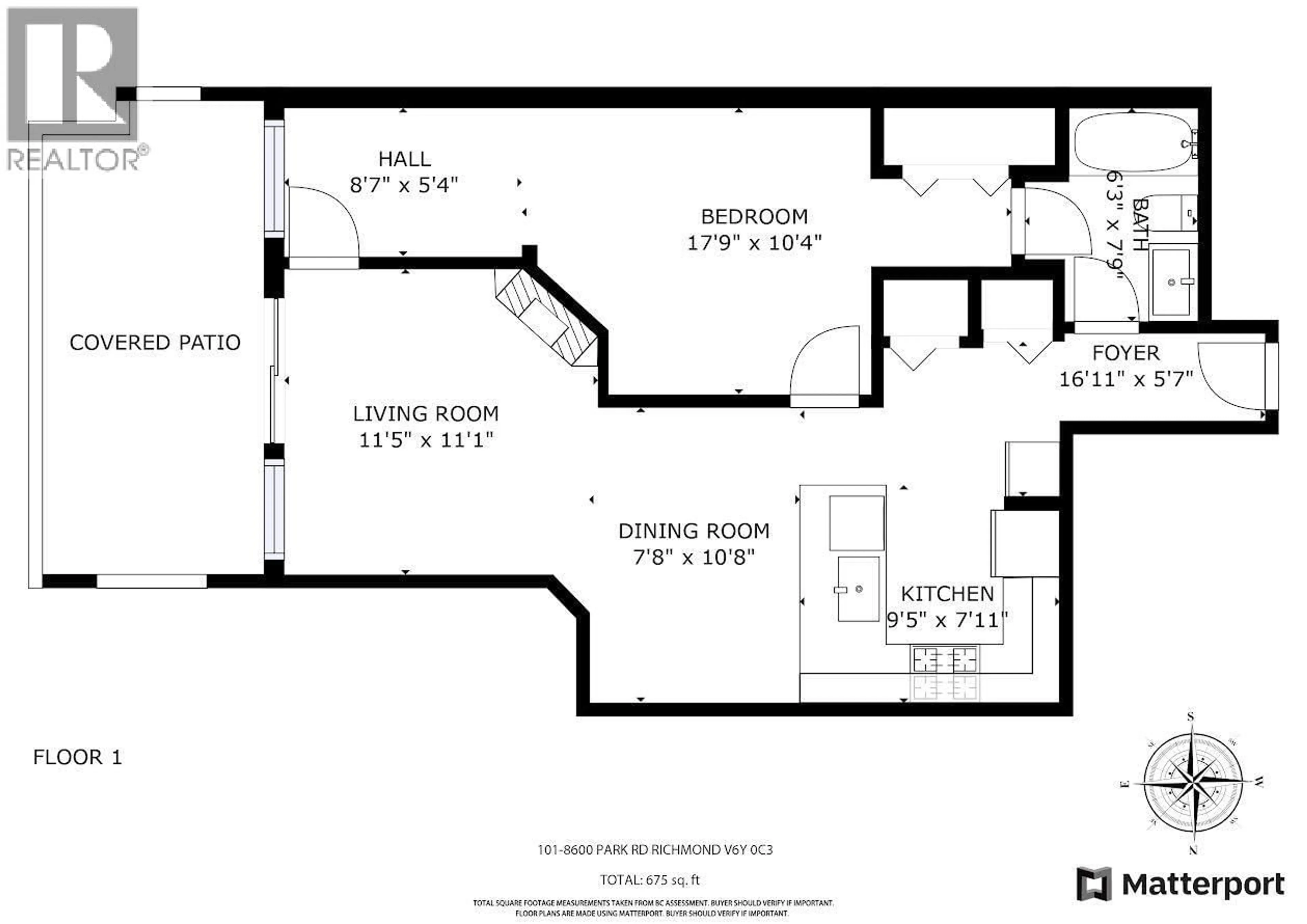 Floor plan for 301 - 8600 PARK ROAD, Richmond British Columbia V6Y0C3