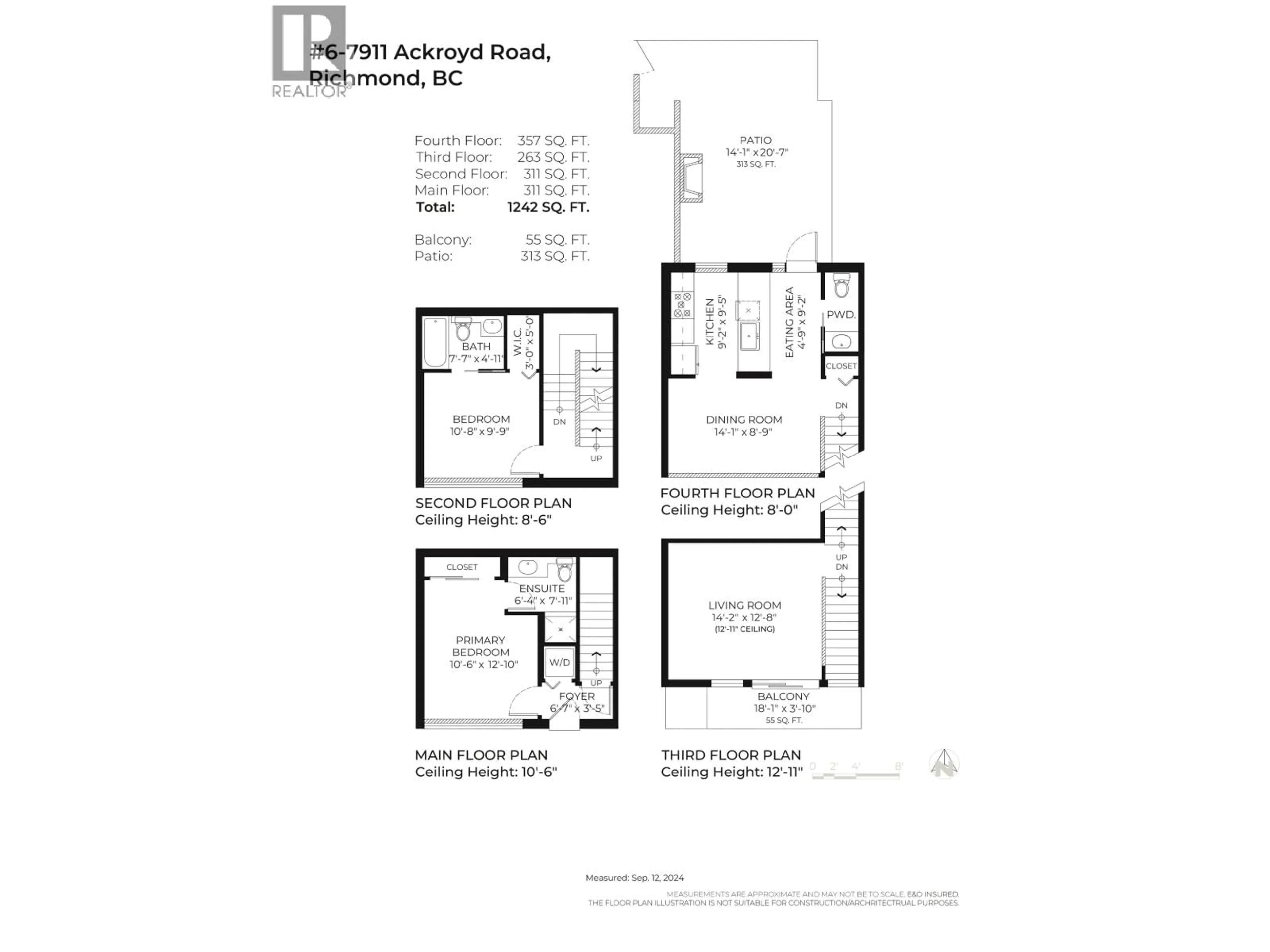 Floor plan for 6 - 7911 ACKROYD ROAD, Richmond British Columbia V6X4L6