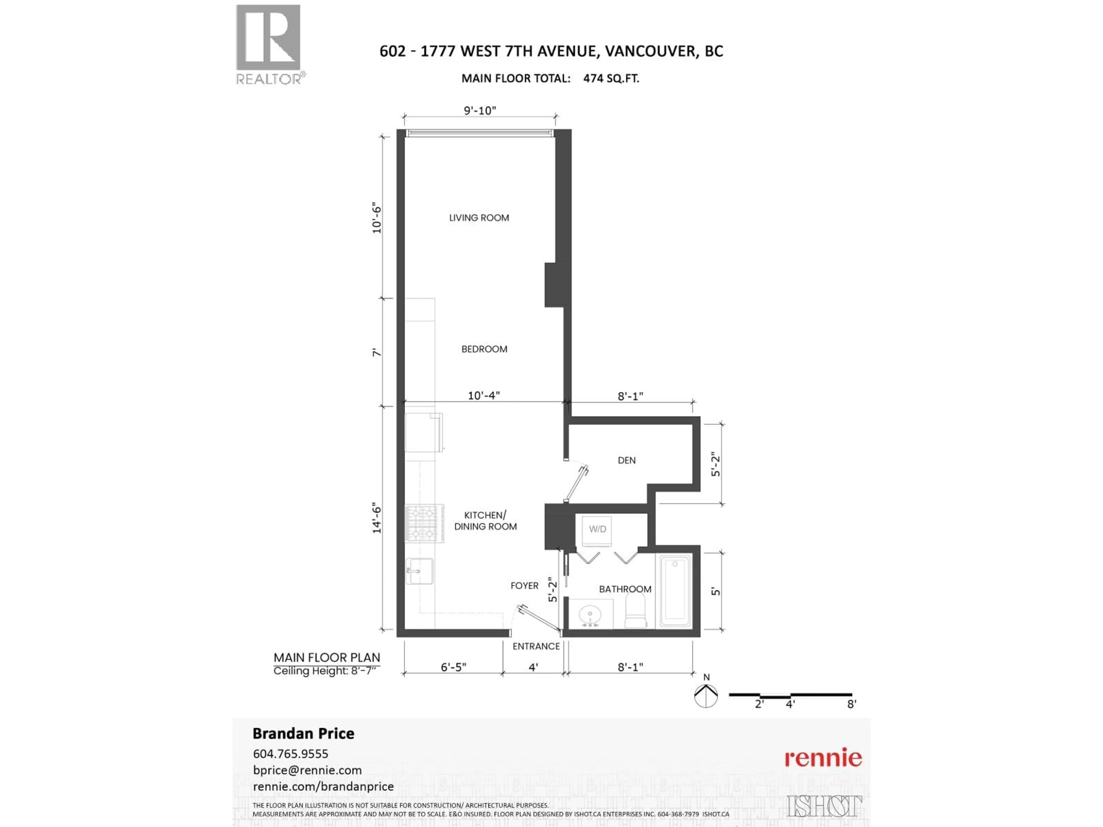 Floor plan for 602 - 1777 W 7TH AVENUE, Vancouver British Columbia V6J0E5