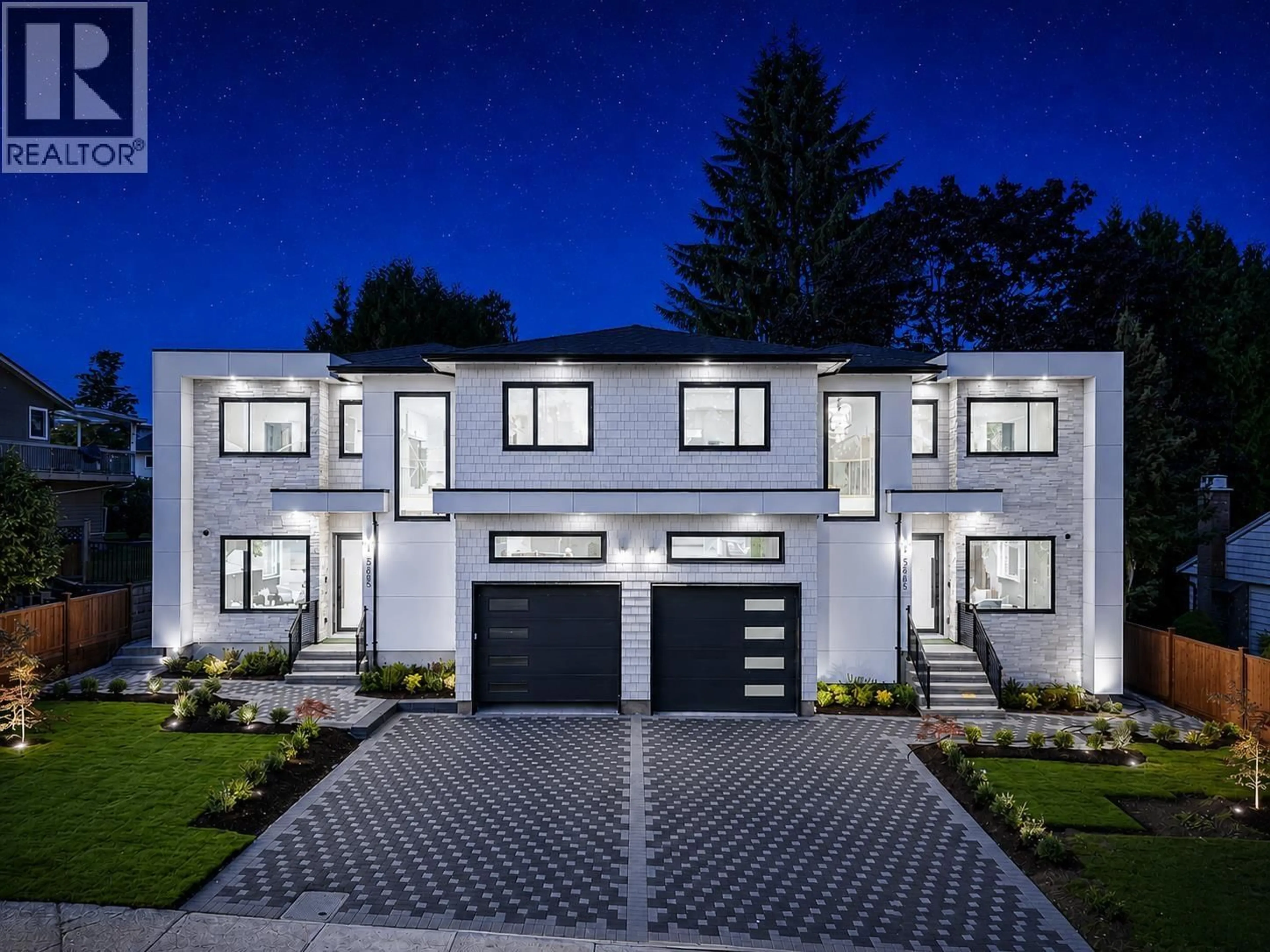 Home with vinyl exterior material, street for 1 - 5685 FOREST STREET, Burnaby British Columbia V5G1X5