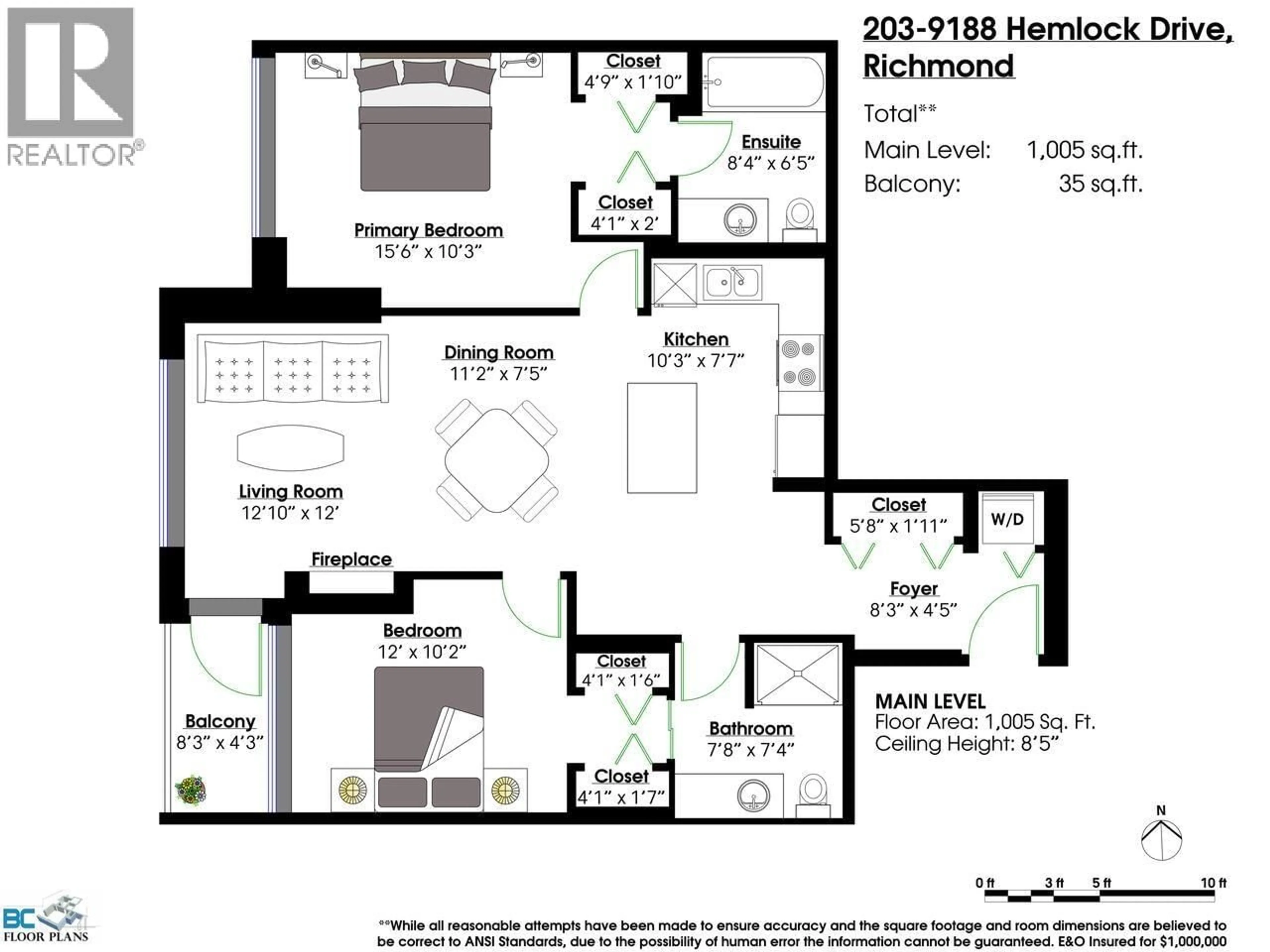 Floor plan for 203 - 9188 HEMLOCK DRIVE, Richmond British Columbia V6Y4J7