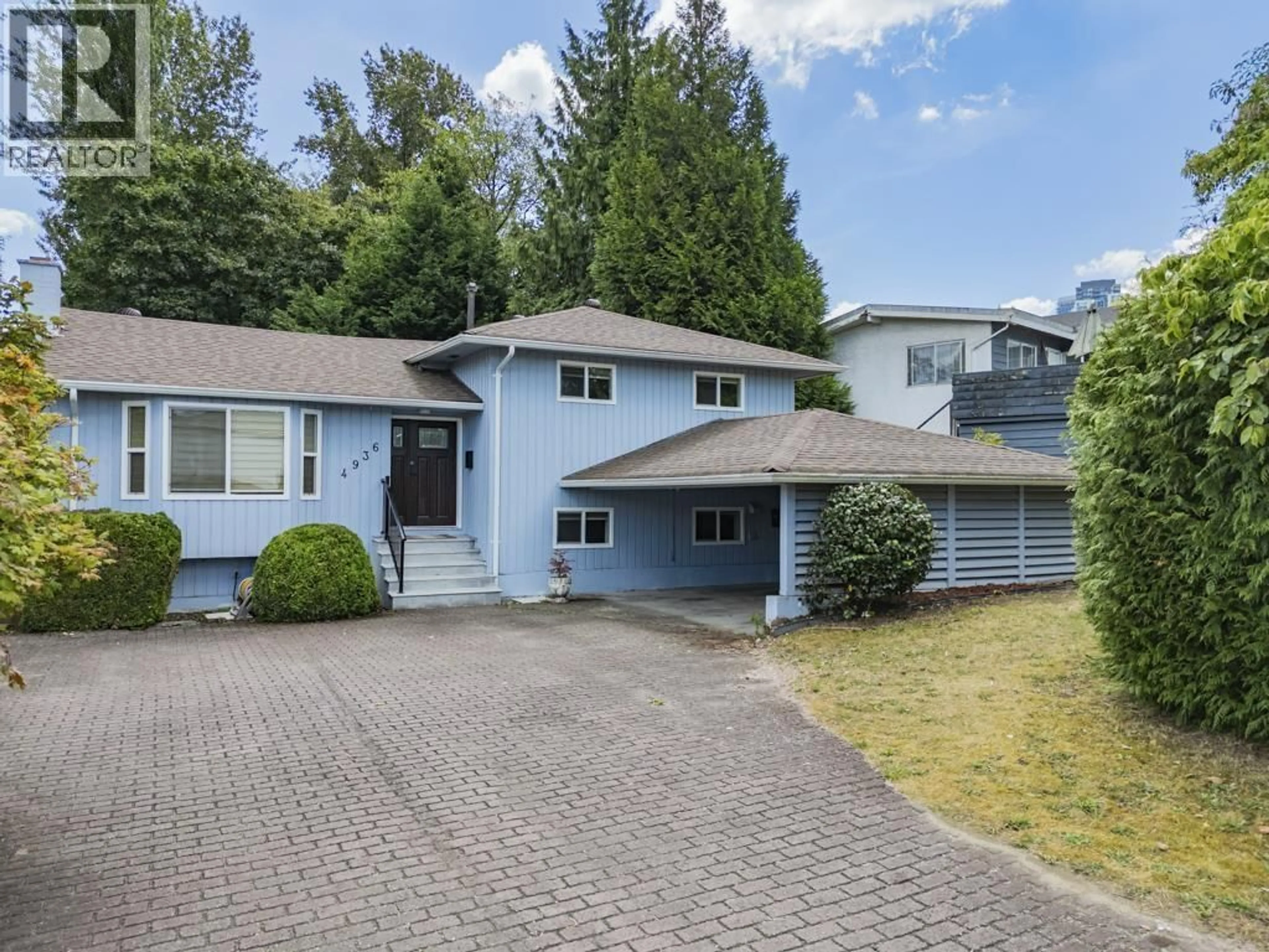 Home with vinyl exterior material, street for 4936 BARKER CRESCENT, Burnaby British Columbia V5G3G5