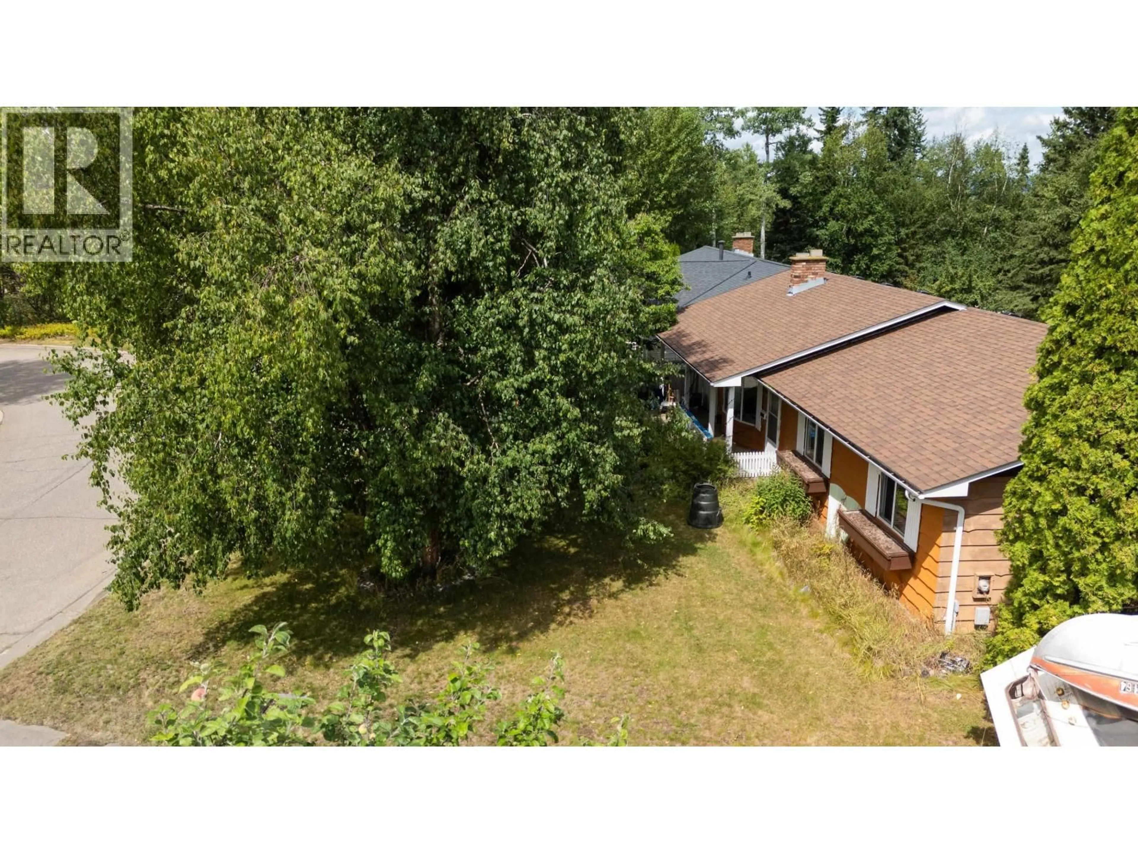 A pic from outside/outdoor area/front of a property/back of a property/a pic from drone, forest/trees view for 7288 IMPERIAL CRESCENT, Prince George British Columbia V2N2W6