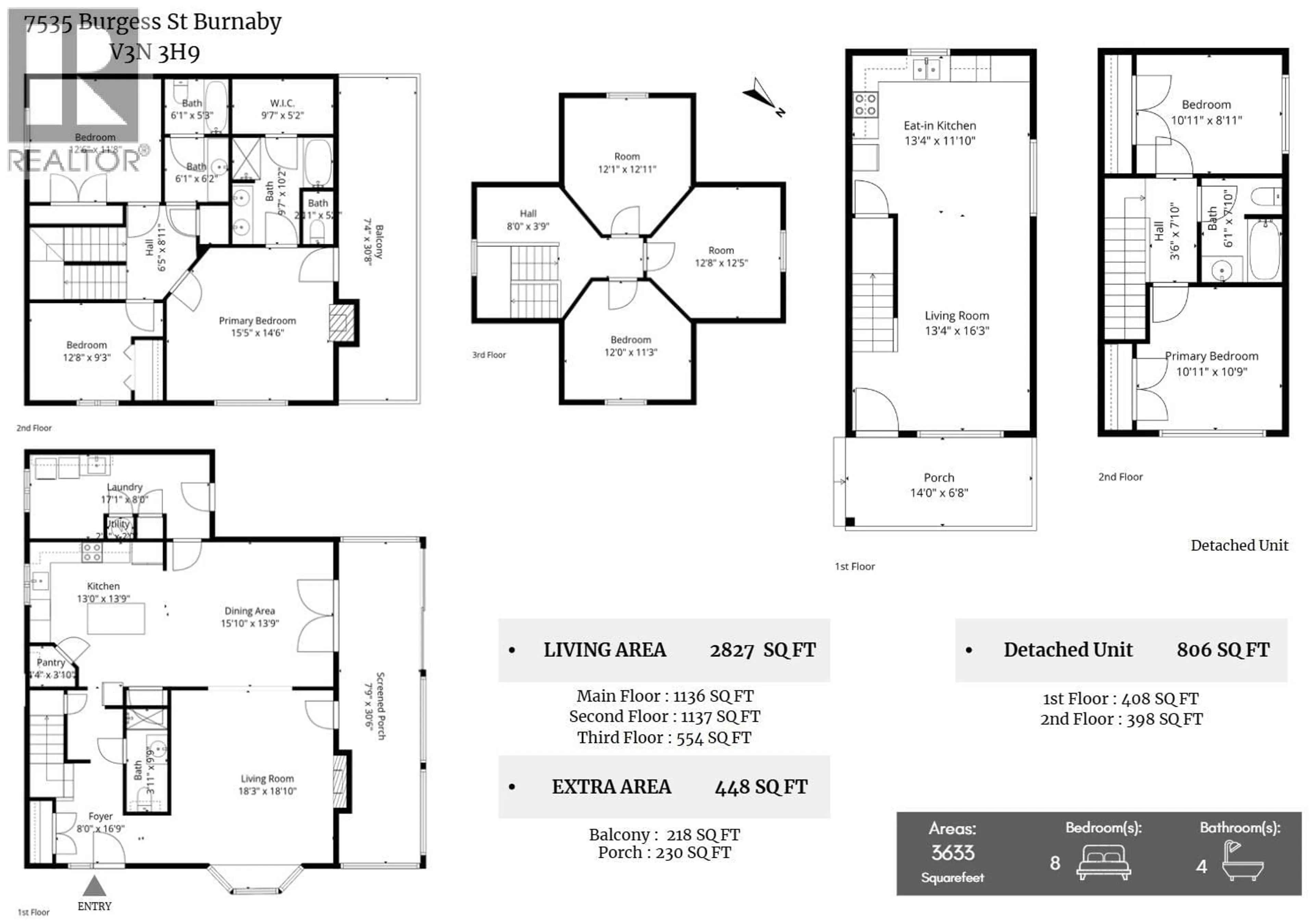 Floor plan for 7535 BURGESS STREET, Burnaby British Columbia V3N3H9
