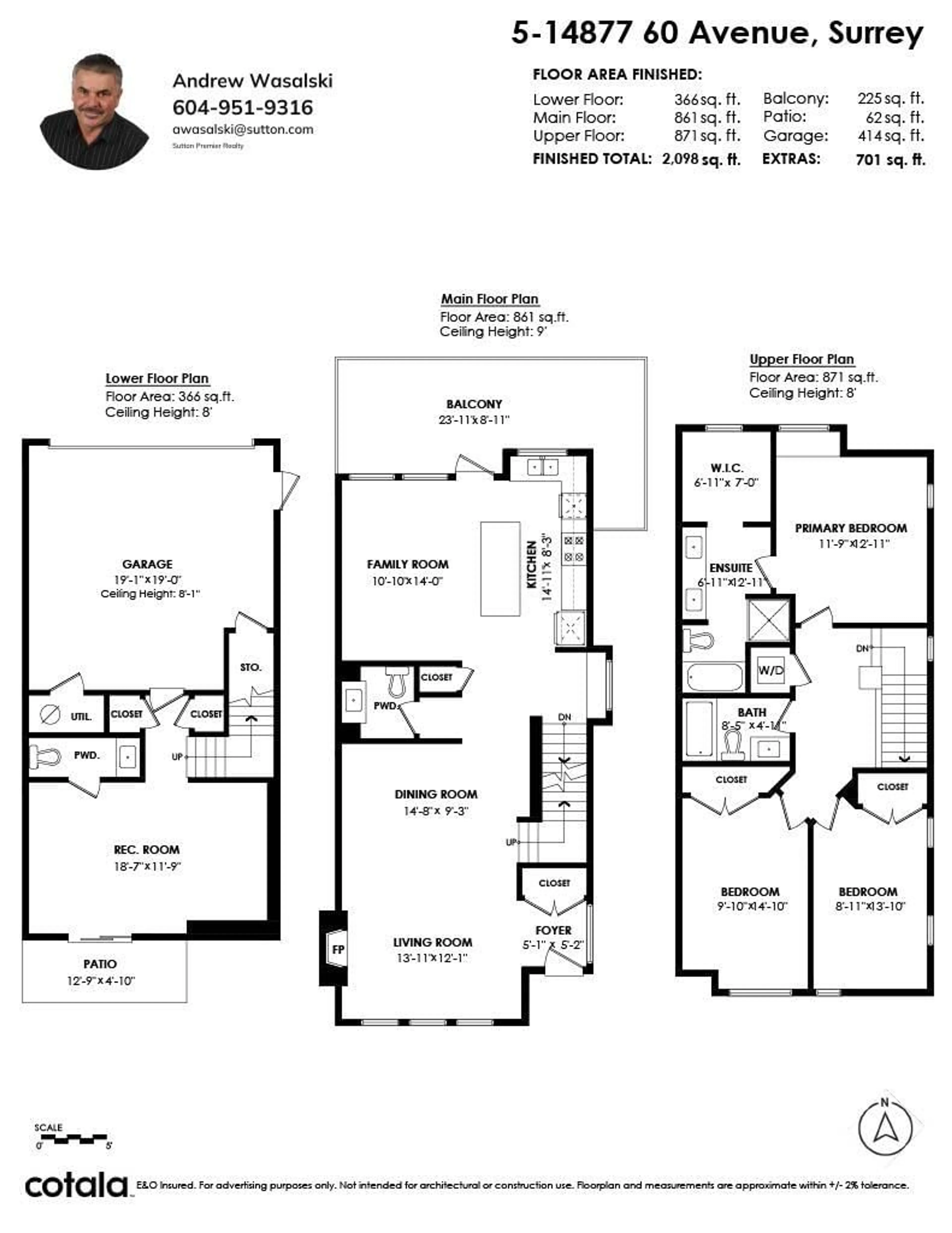 Floor plan for 5 - 14877 60 AVENUE, Surrey British Columbia V3S1R8