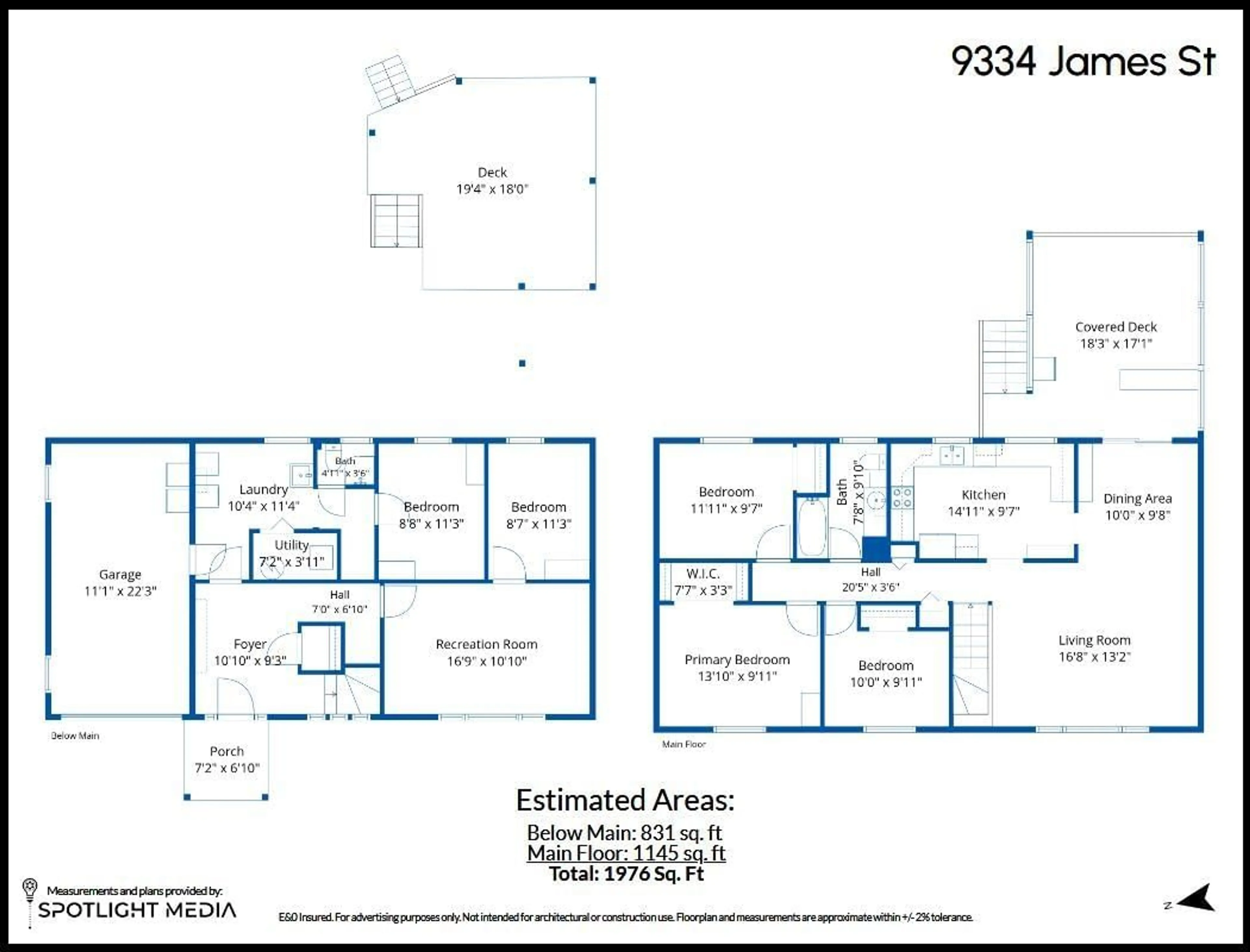 Floor plan for 9334 JAMES STREET, Chilliwack British Columbia V2P6G9