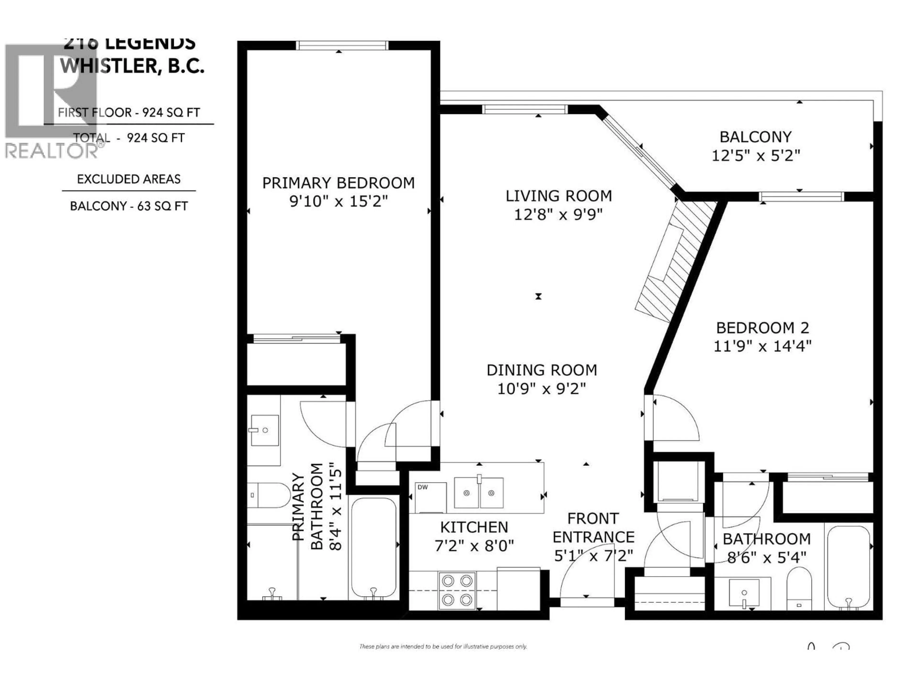 Floor plan for 216A - 2036 LONDON LANE, Whistler British Columbia V8E0N7