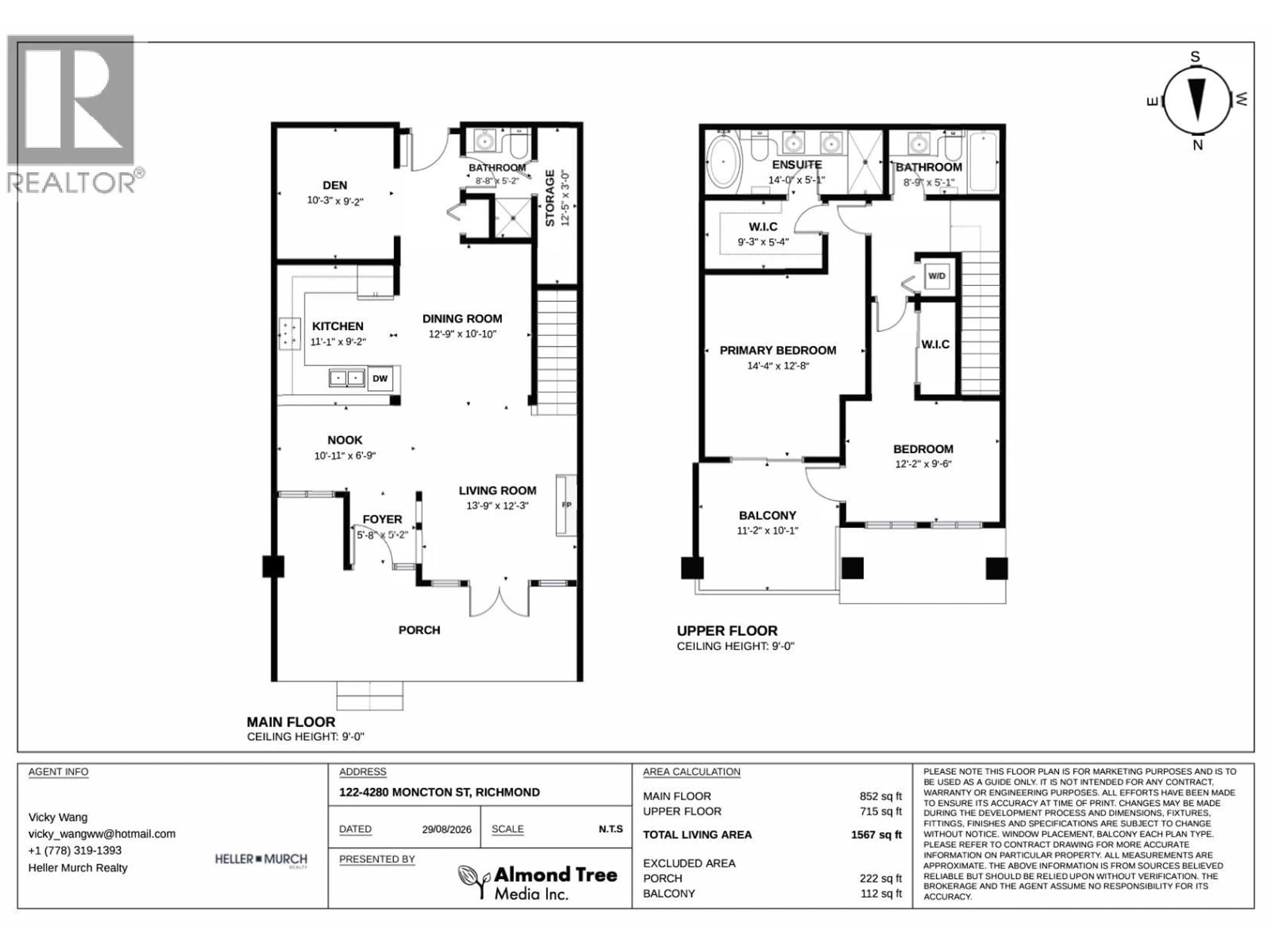 Floor plan for 122 - 4280 MONCTON STREET, Richmond British Columbia V7E6T4