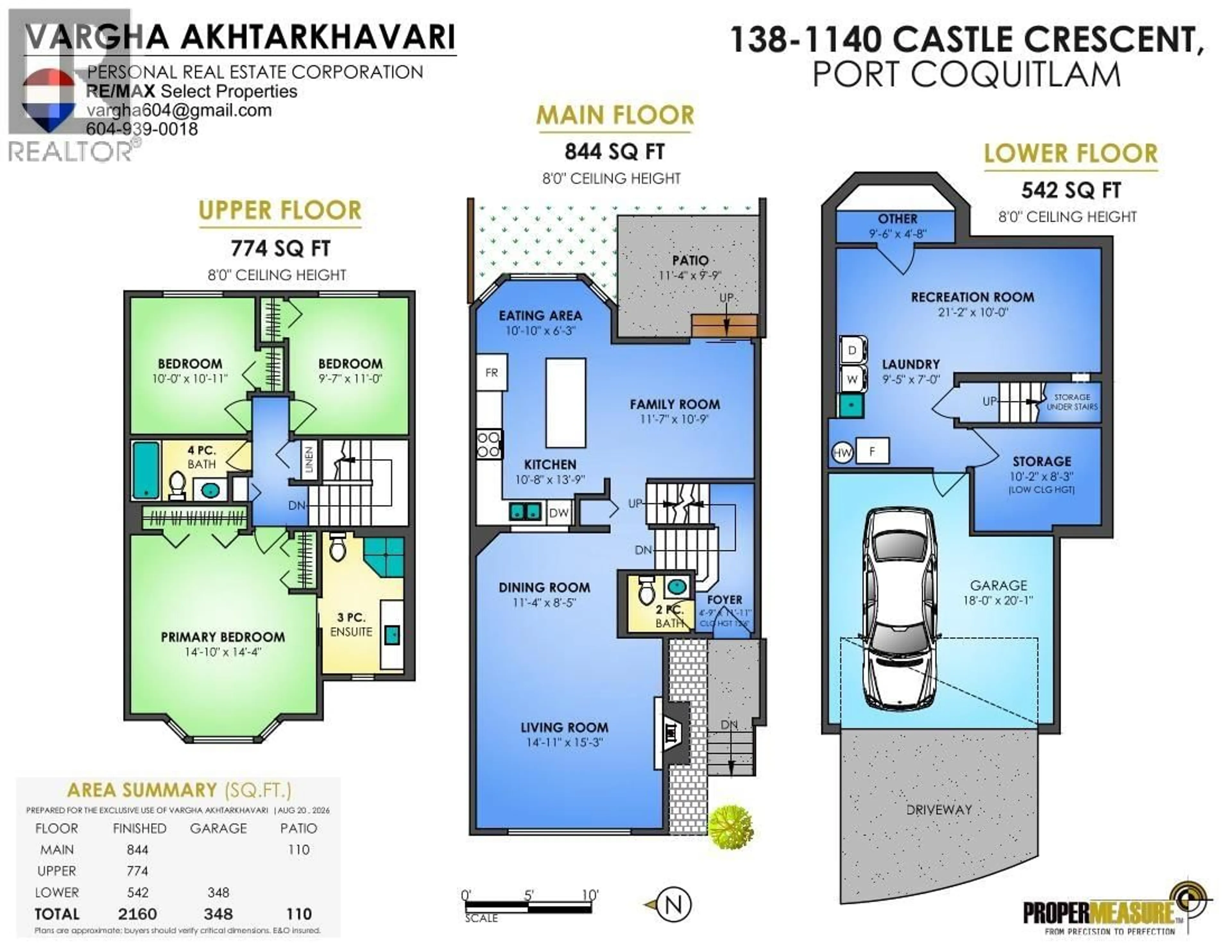 Floor plan for 138 - 1140 CASTLE CRESCENT, Port Coquitlam British Columbia V3C5R1
