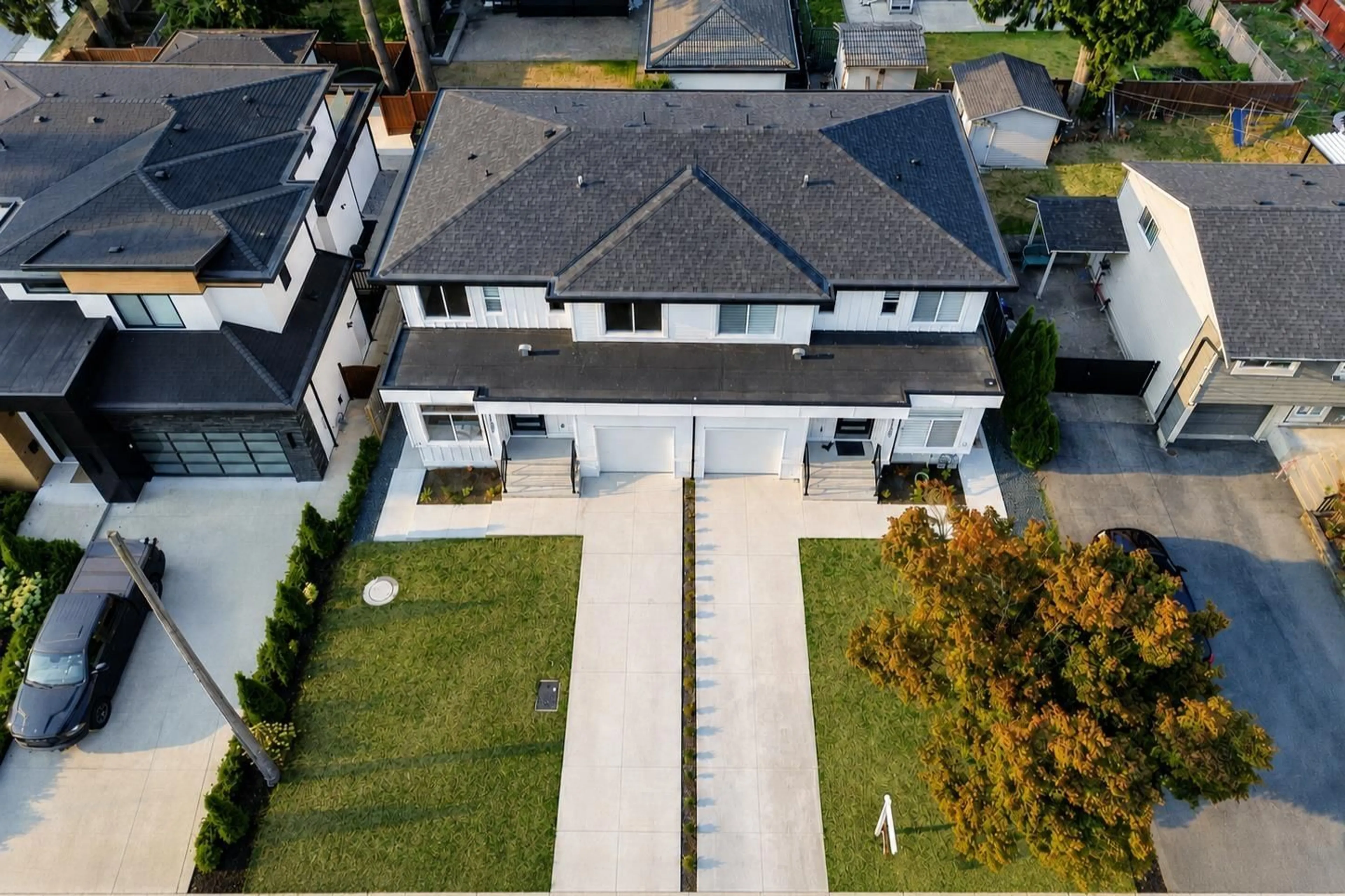 A pic from outside/outdoor area/front of a property/back of a property/a pic from drone, street for 11397 85A AVENUE, Delta British Columbia V4C2V4