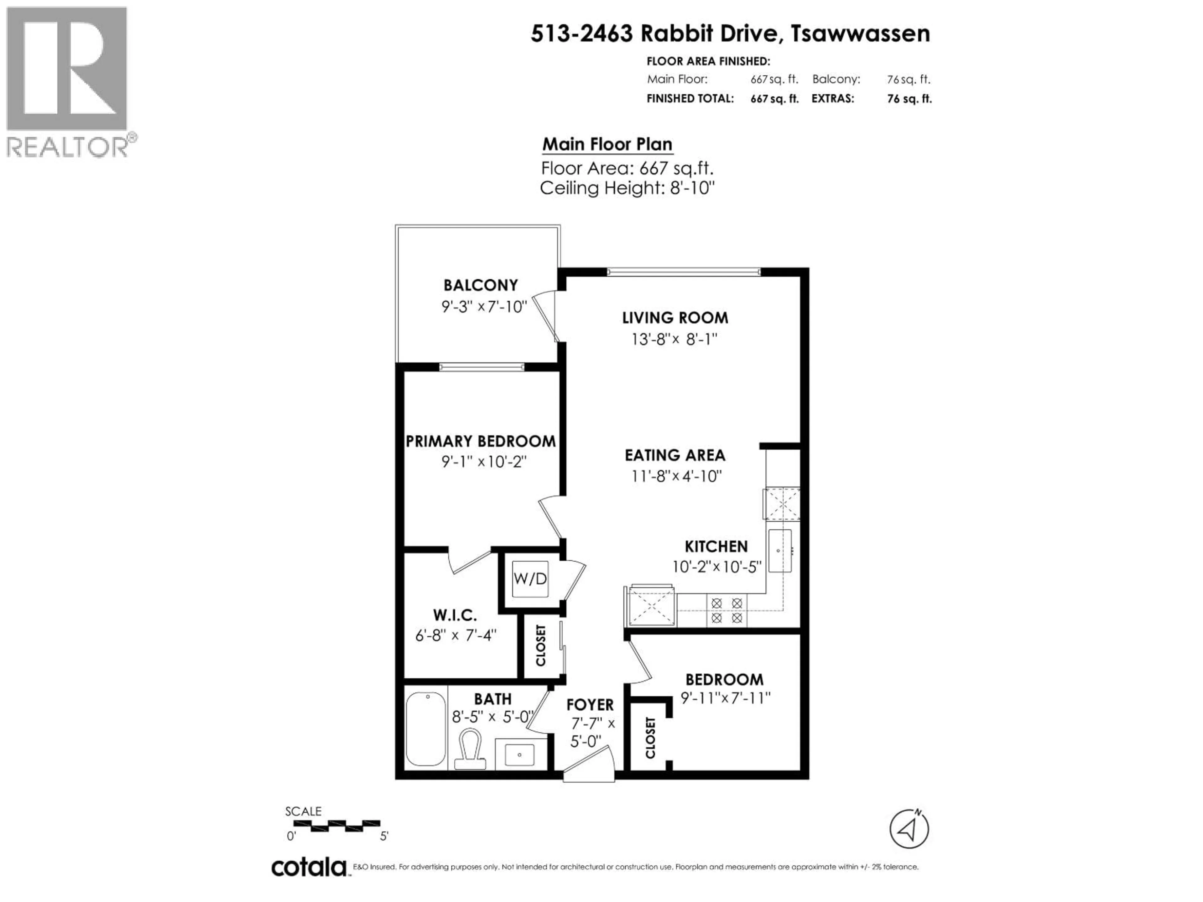 Floor plan for 513 - 2463 RABBIT DRIVE, Tsawwassen British Columbia V4M0G6