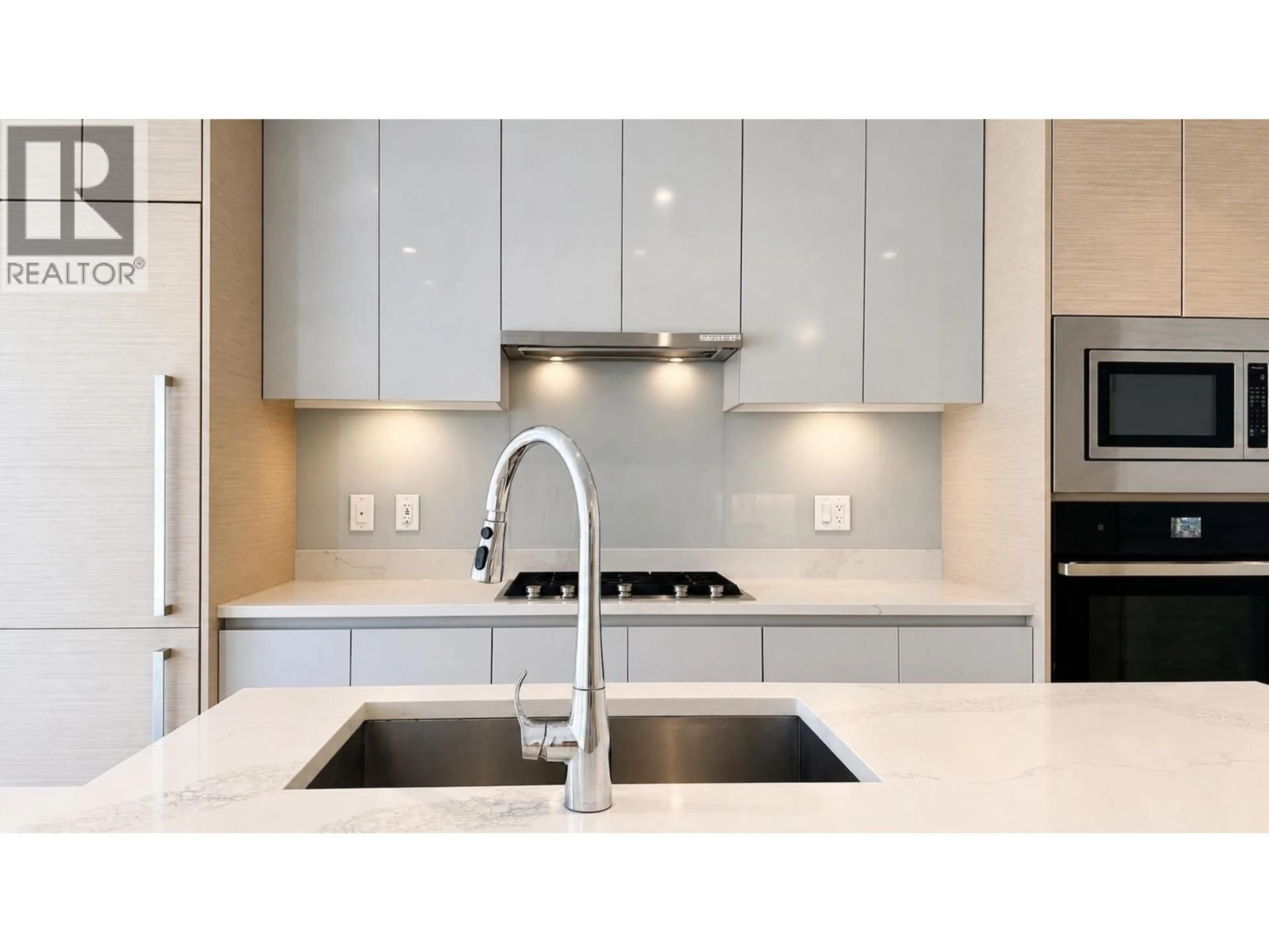 Contemporary kitchen, ceramic/tile floor for 405 - 3538 SAWMILL CRESCENT, Vancouver British Columbia V5S0J8