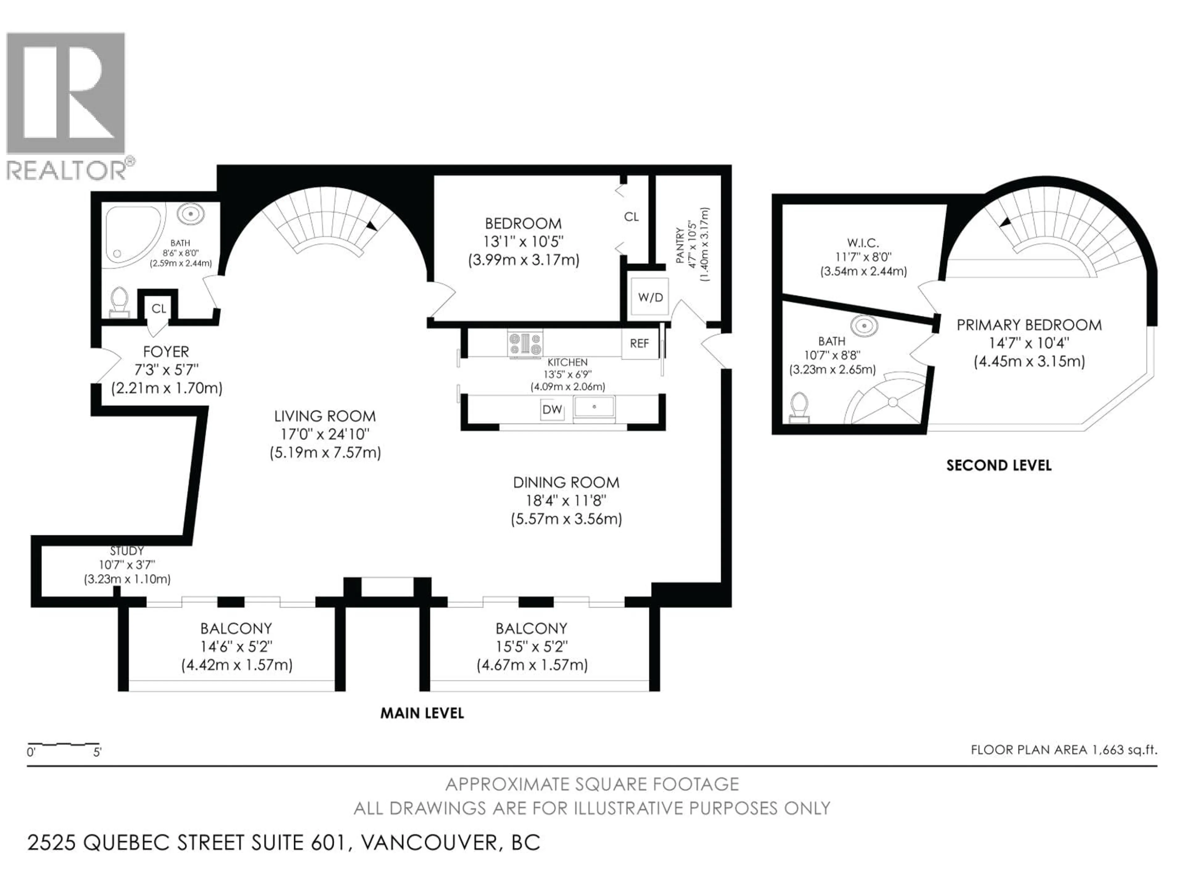 Floor plan for 601 - 2525 QUEBEC STREET, Vancouver British Columbia V5T4R5