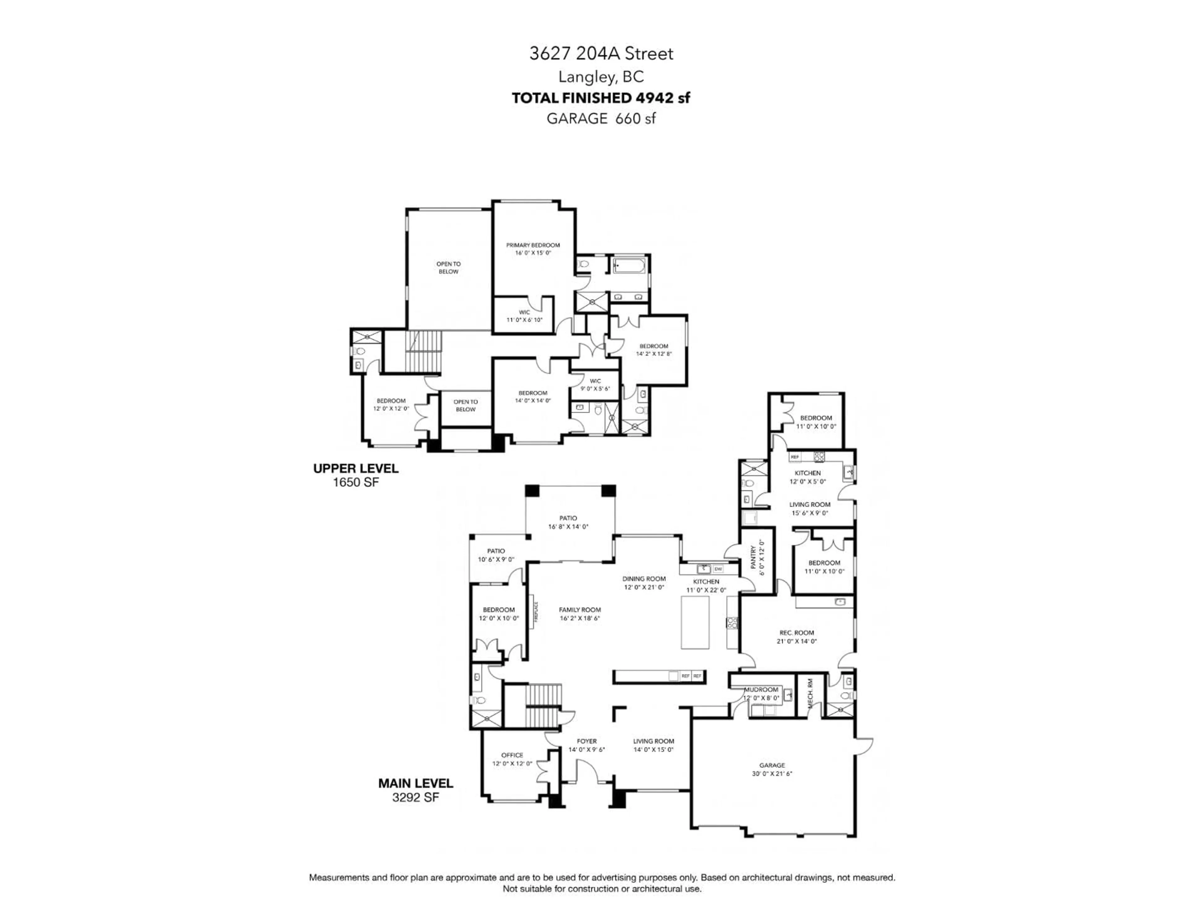 Floor plan for 3627 204A STREET, Langley British Columbia V3A4S5