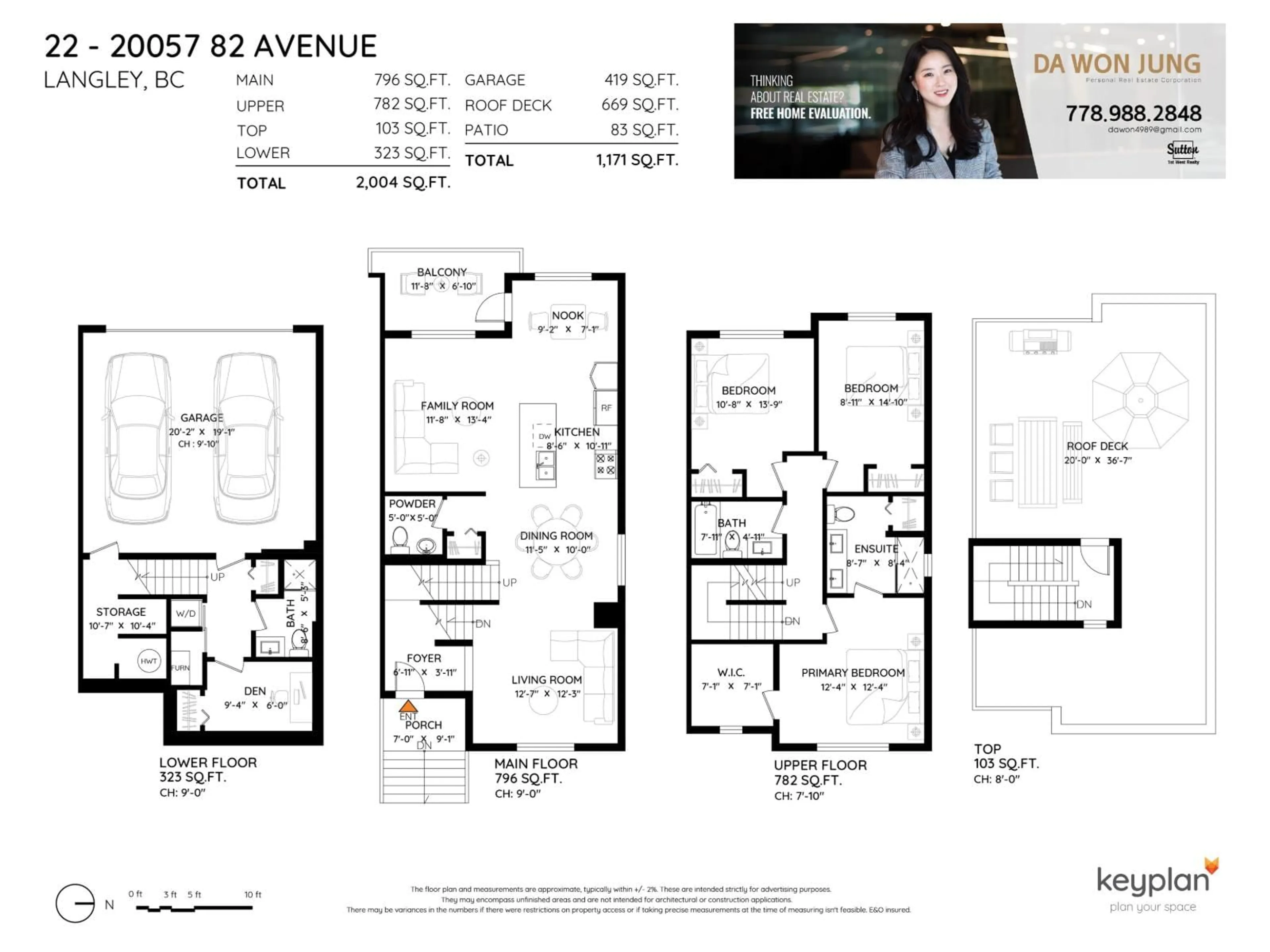 Floor plan for 22 - 20057 82 AVENUE, Langley British Columbia V2Y3S4