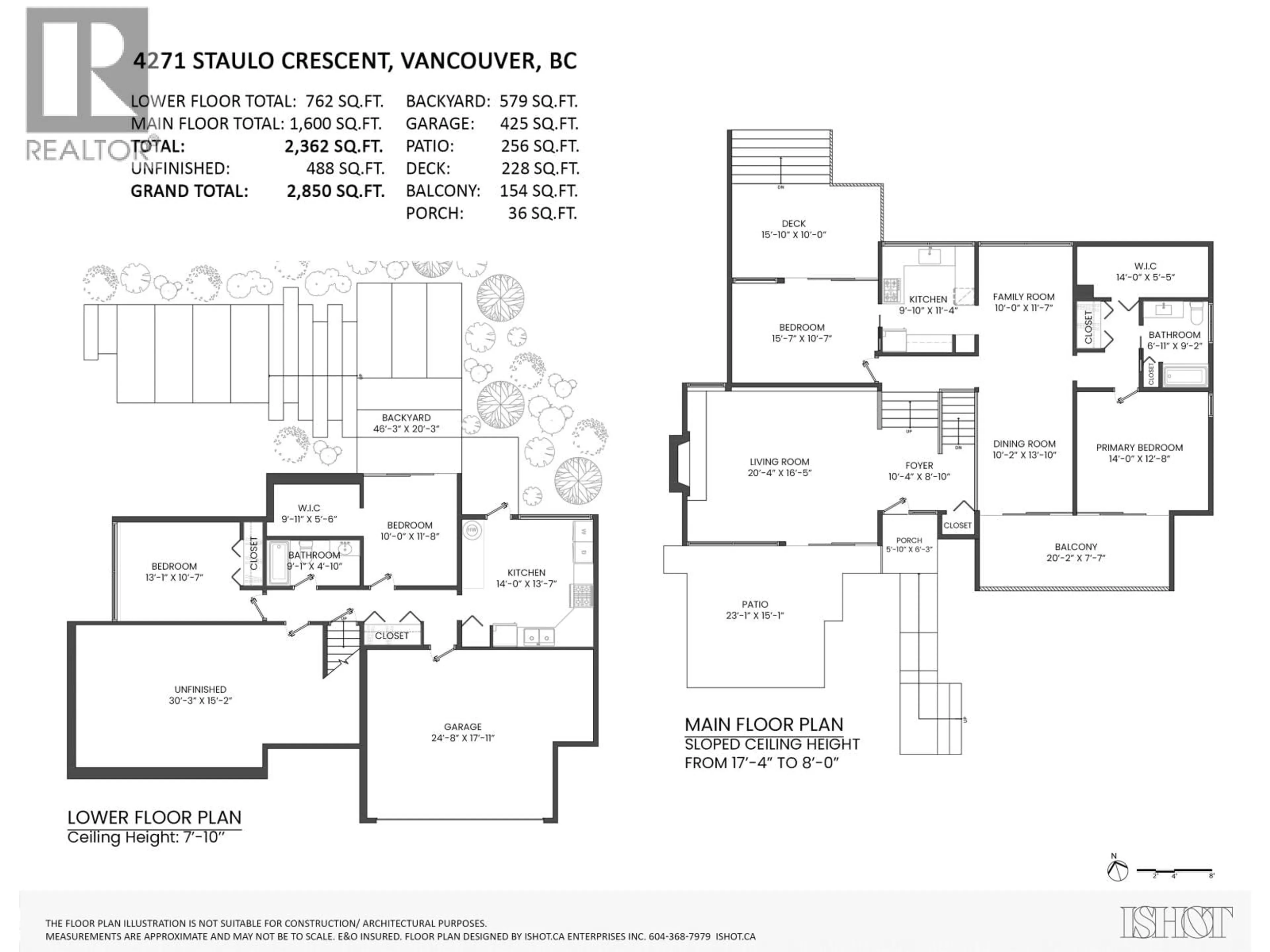 Floor plan for 4271 STAULO CRESCENT, Vancouver British Columbia V6N3S1