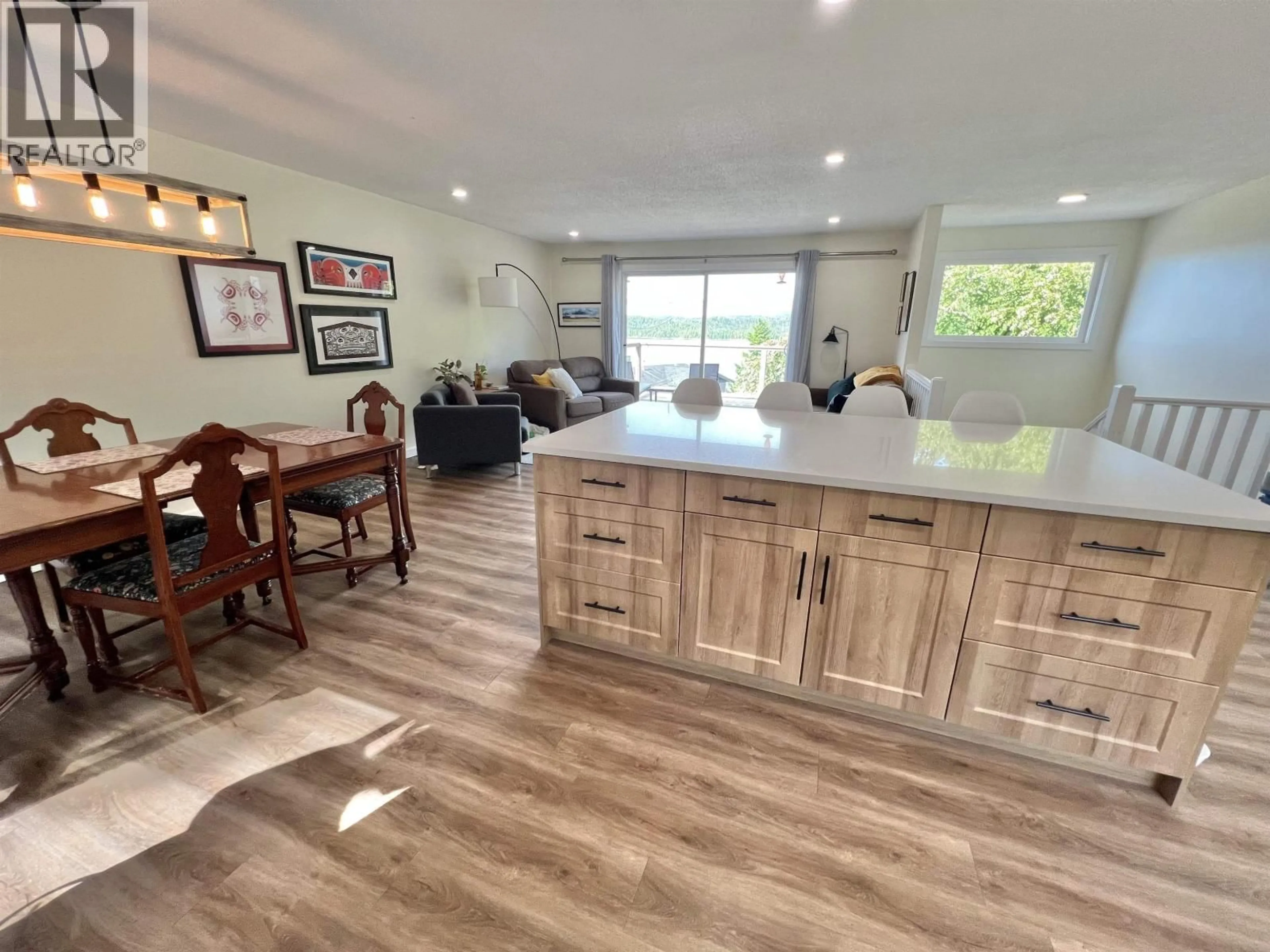 Open concept kitchen, wood/laminate floor for 1634 OVERLOOK STREET, Prince Rupert British Columbia V8J2C8