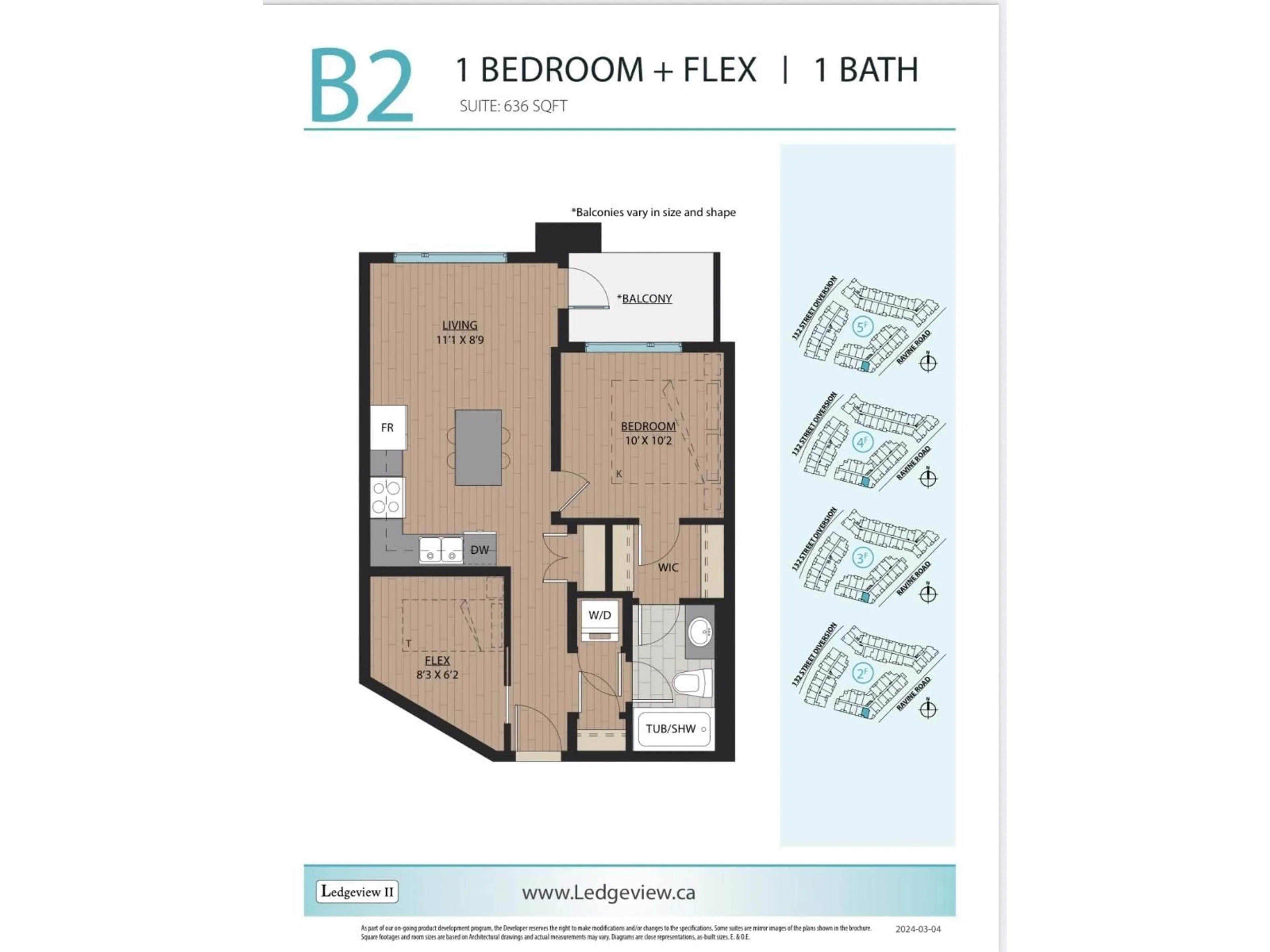 Floor plan for 203 - 11035 RAVINE ROAD, Surrey British Columbia V0V0V0