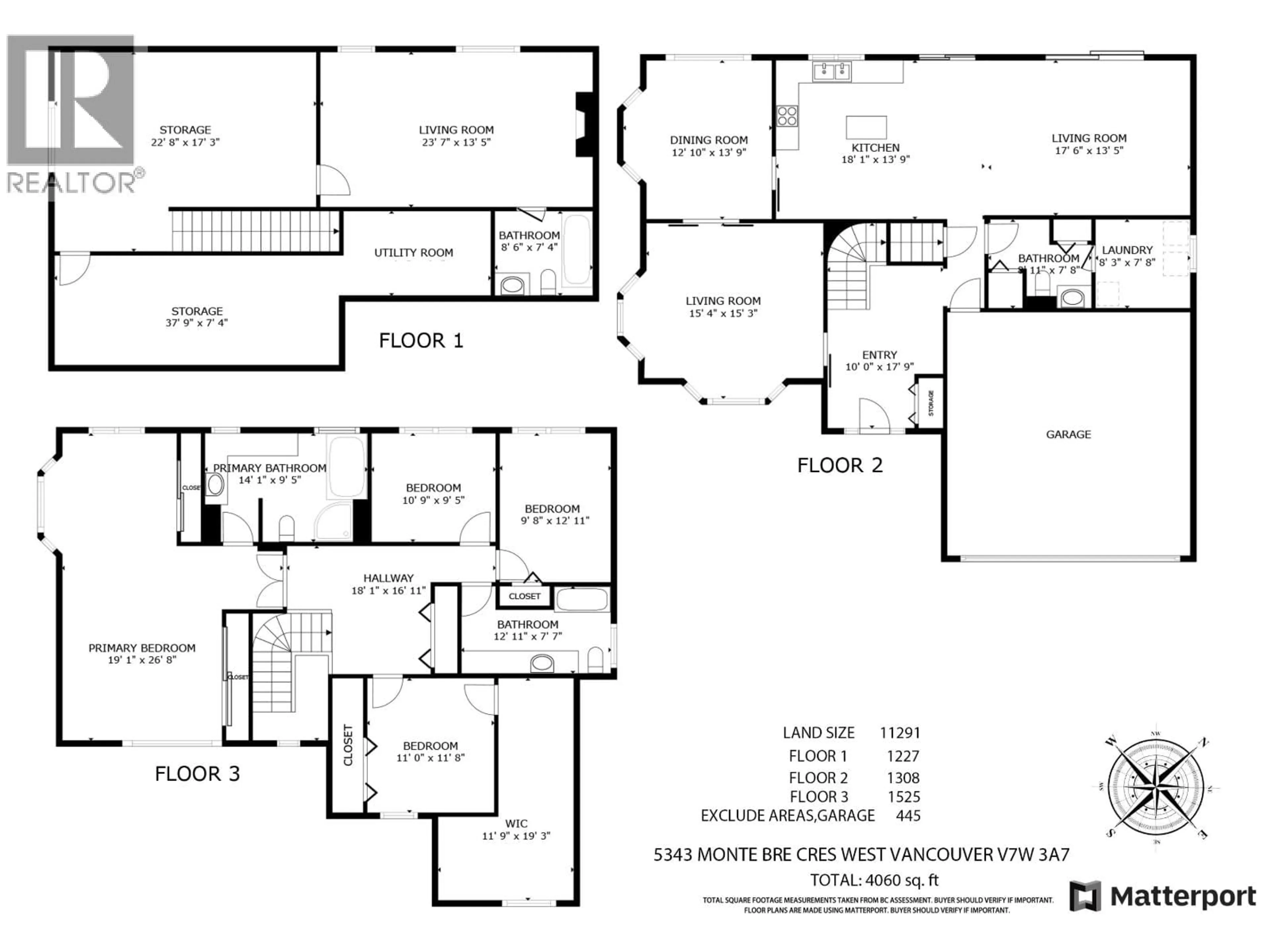 Floor plan for 5343 MONTE BRE CRESCENT, West Vancouver British Columbia V7W3A7