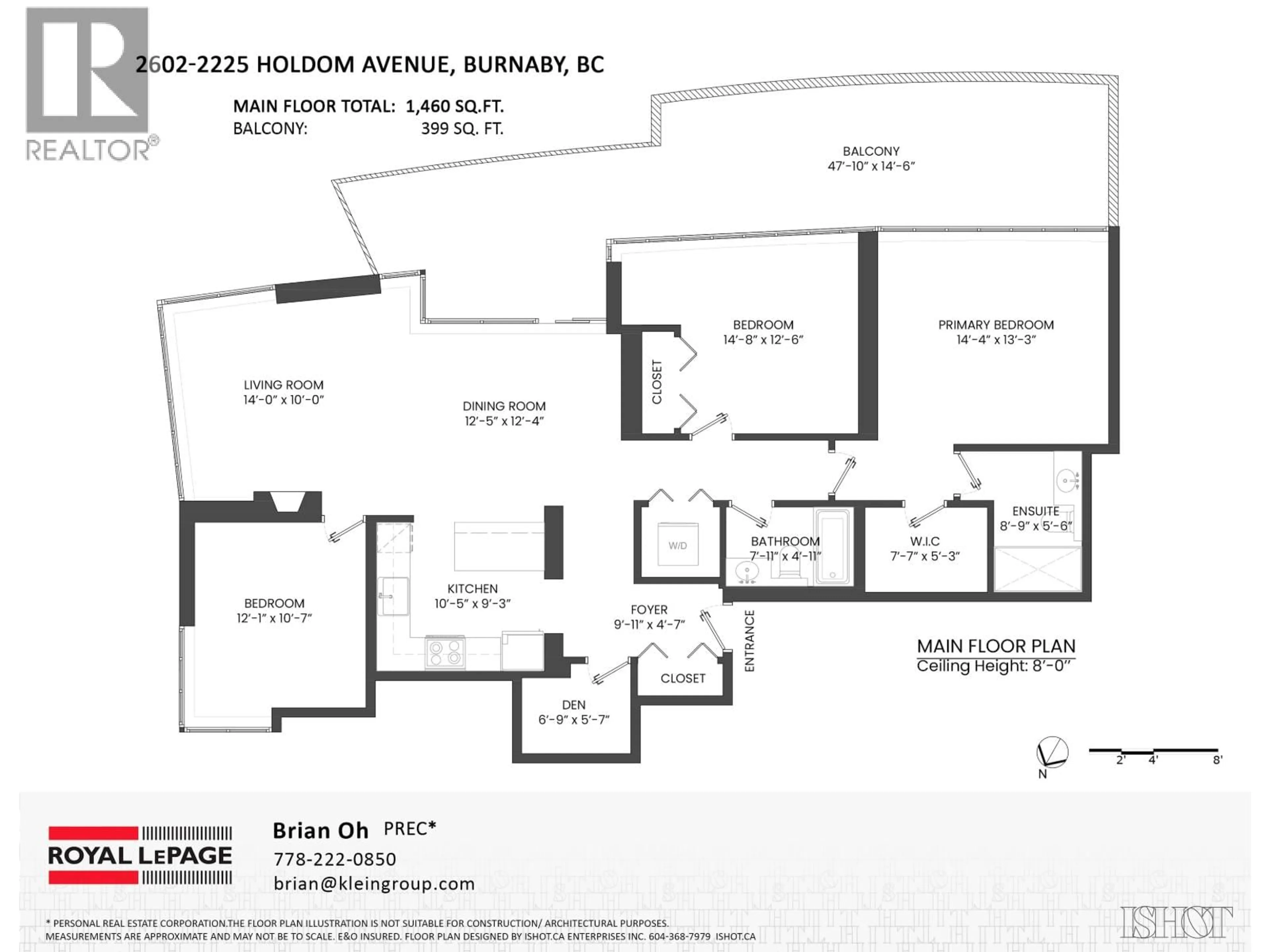 Floor plan for 2602 - 2225 HOLDOM AVENUE, Burnaby British Columbia V5B0A1