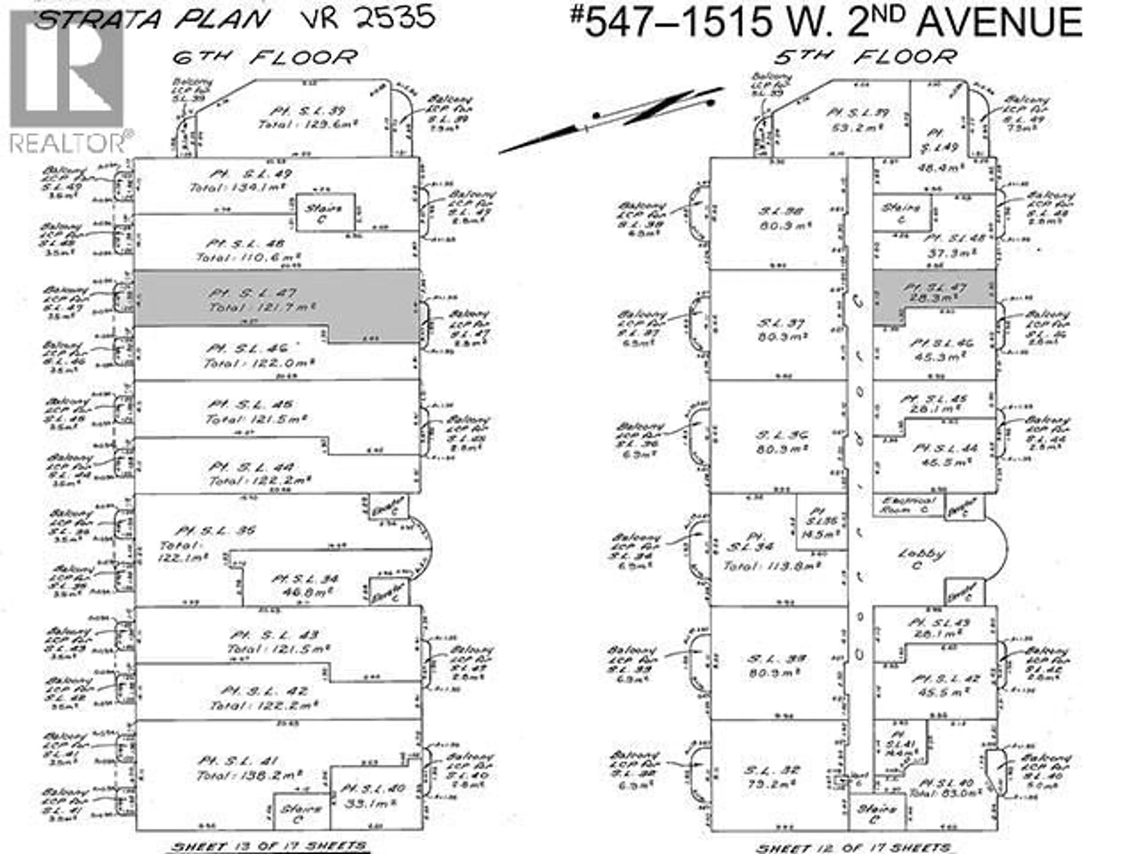 Floor plan for 547 - 1515 2ND AVENUE, Vancouver British Columbia V6J5C5