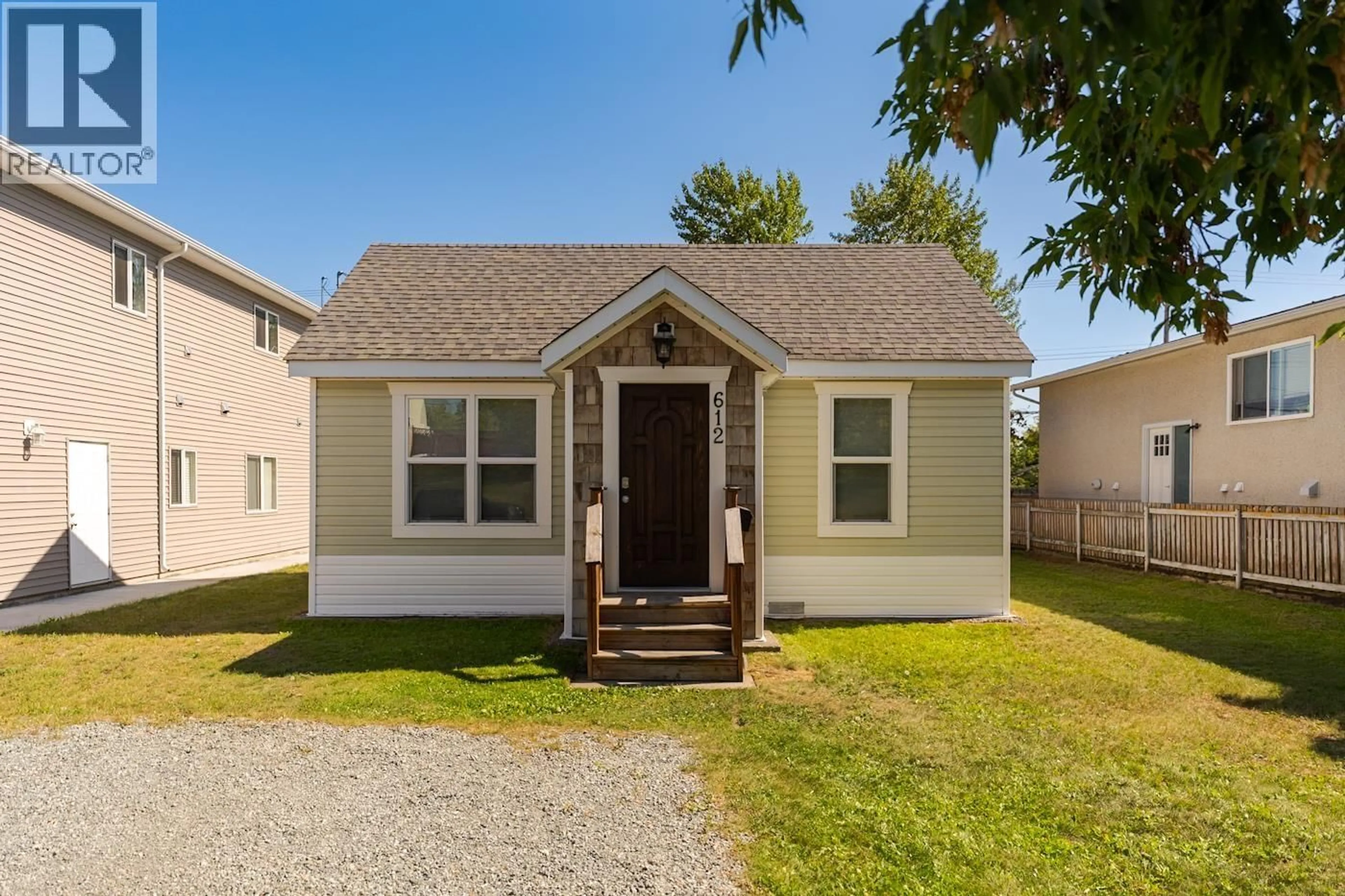 Home with vinyl exterior material, street for 612 FREEMAN STREET, Prince George British Columbia V2M2R2