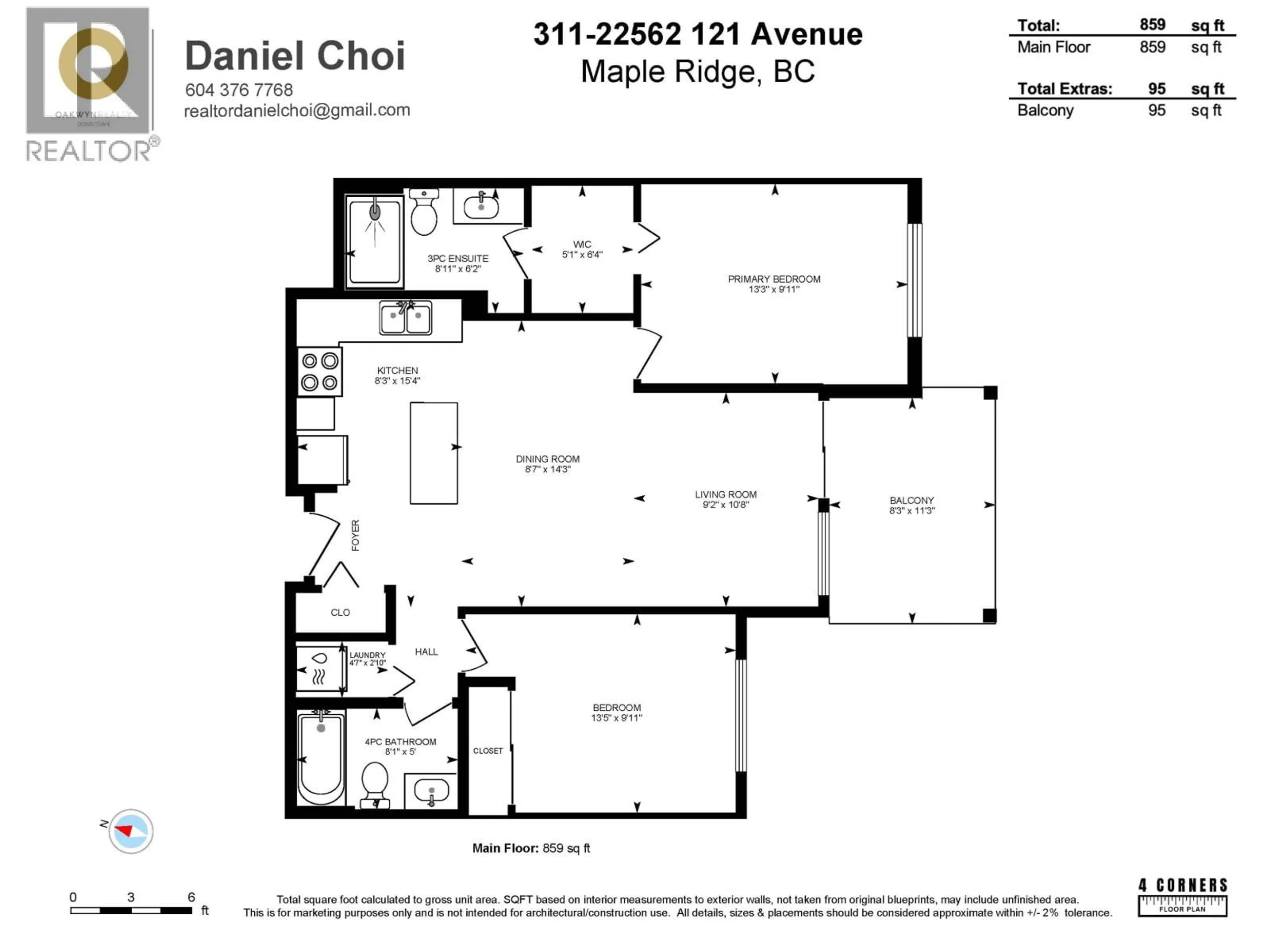 Floor plan for 311 - 22562 121 AVENUE, Maple Ridge British Columbia V2X3Y8