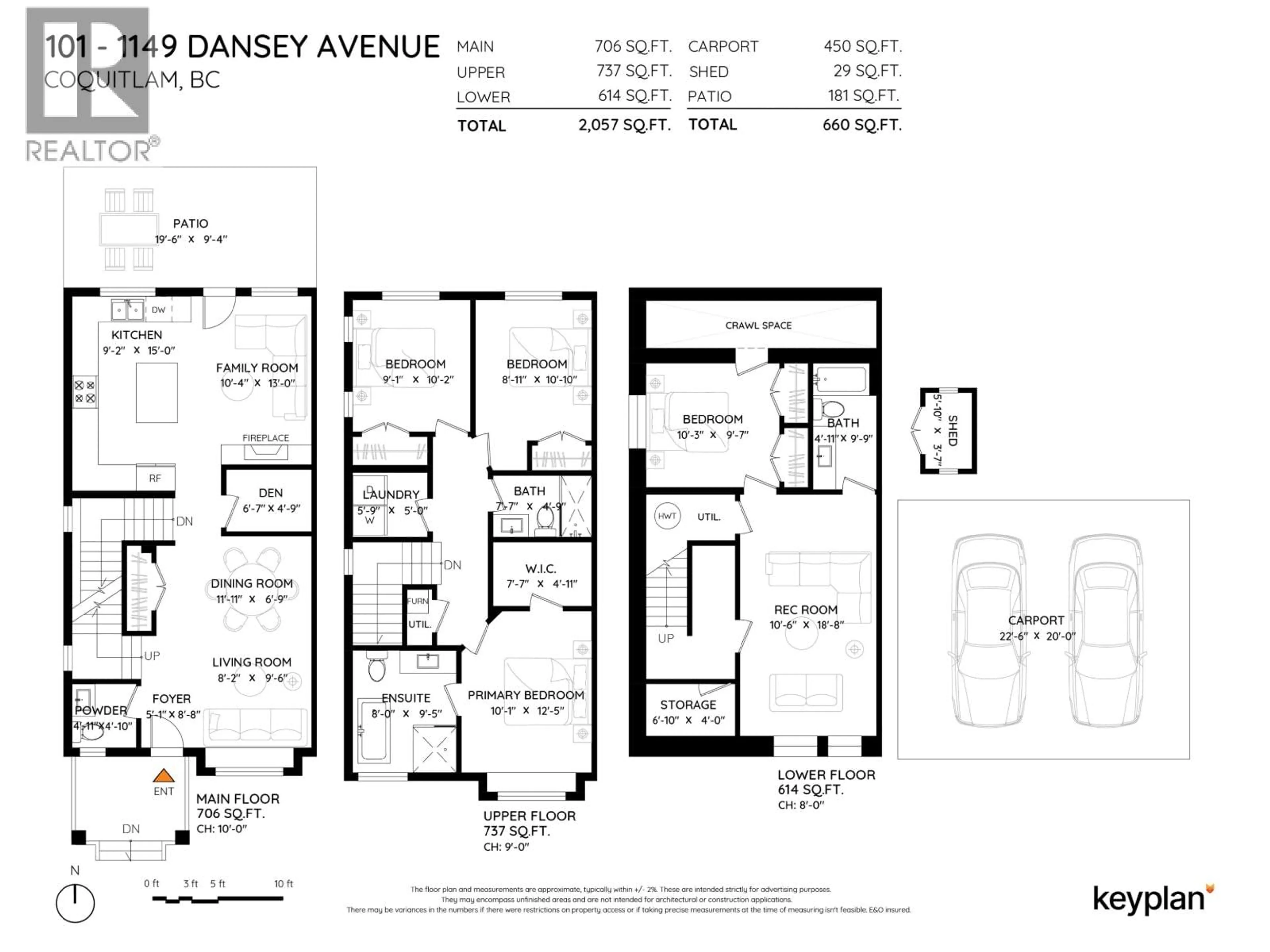 Floor plan for 102 - 1149 DANSEY AVENUE, Coquitlam British Columbia V3K3H5