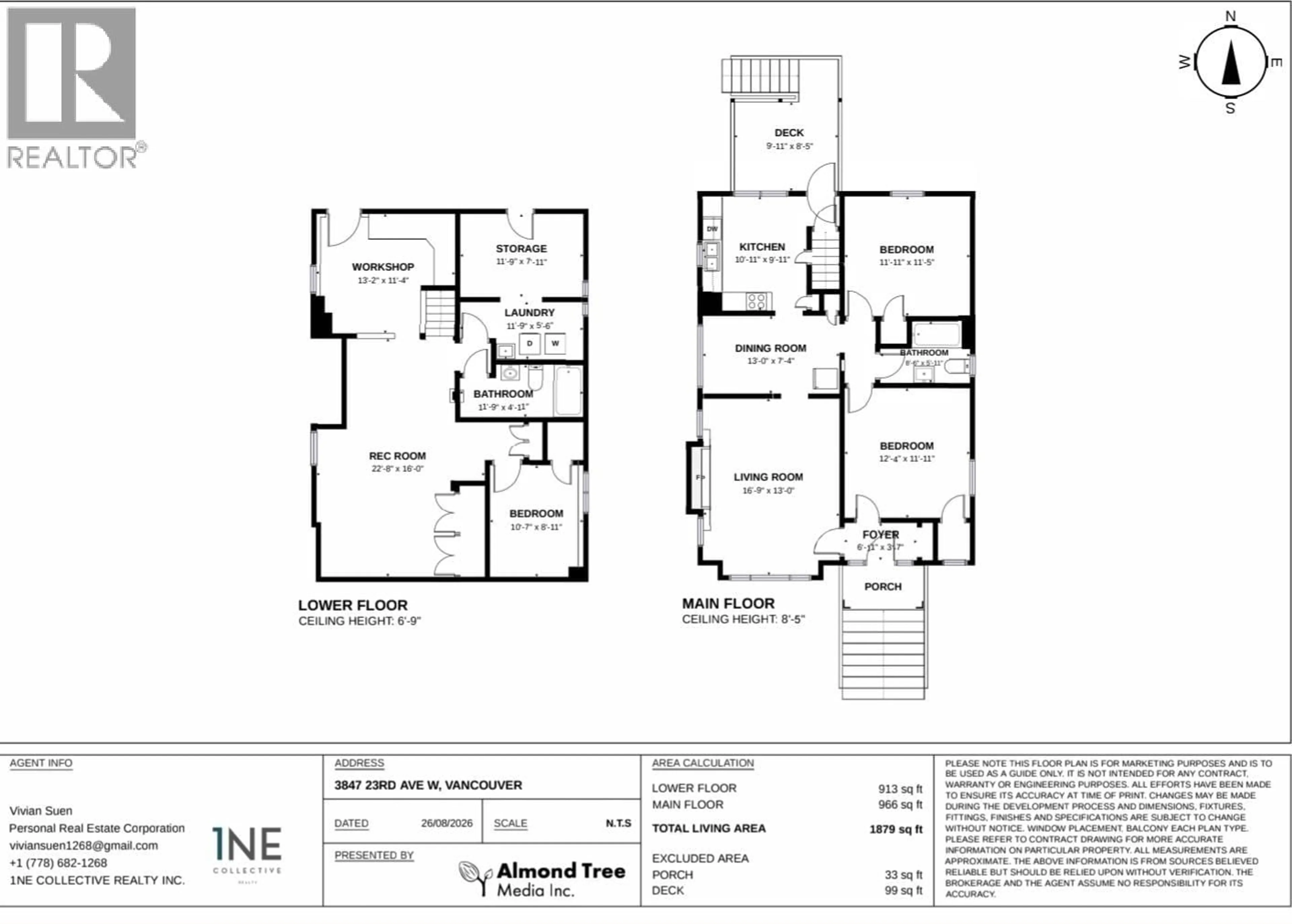 Floor plan for 3847 23RD AVENUE, Vancouver British Columbia V6S1K8