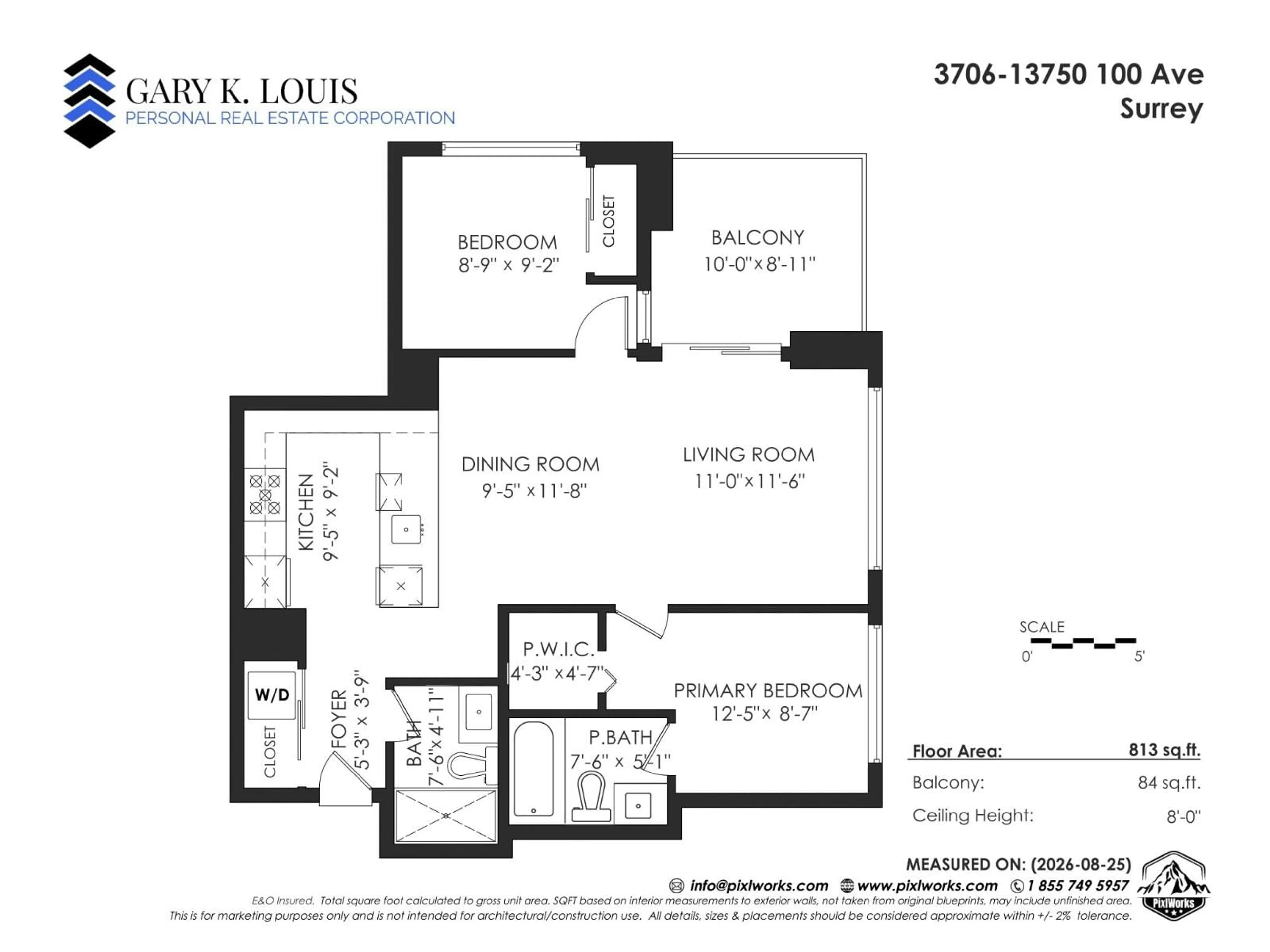 Floor plan for 3706 - 13750 100 AVENUE, Surrey British Columbia V3T0L3
