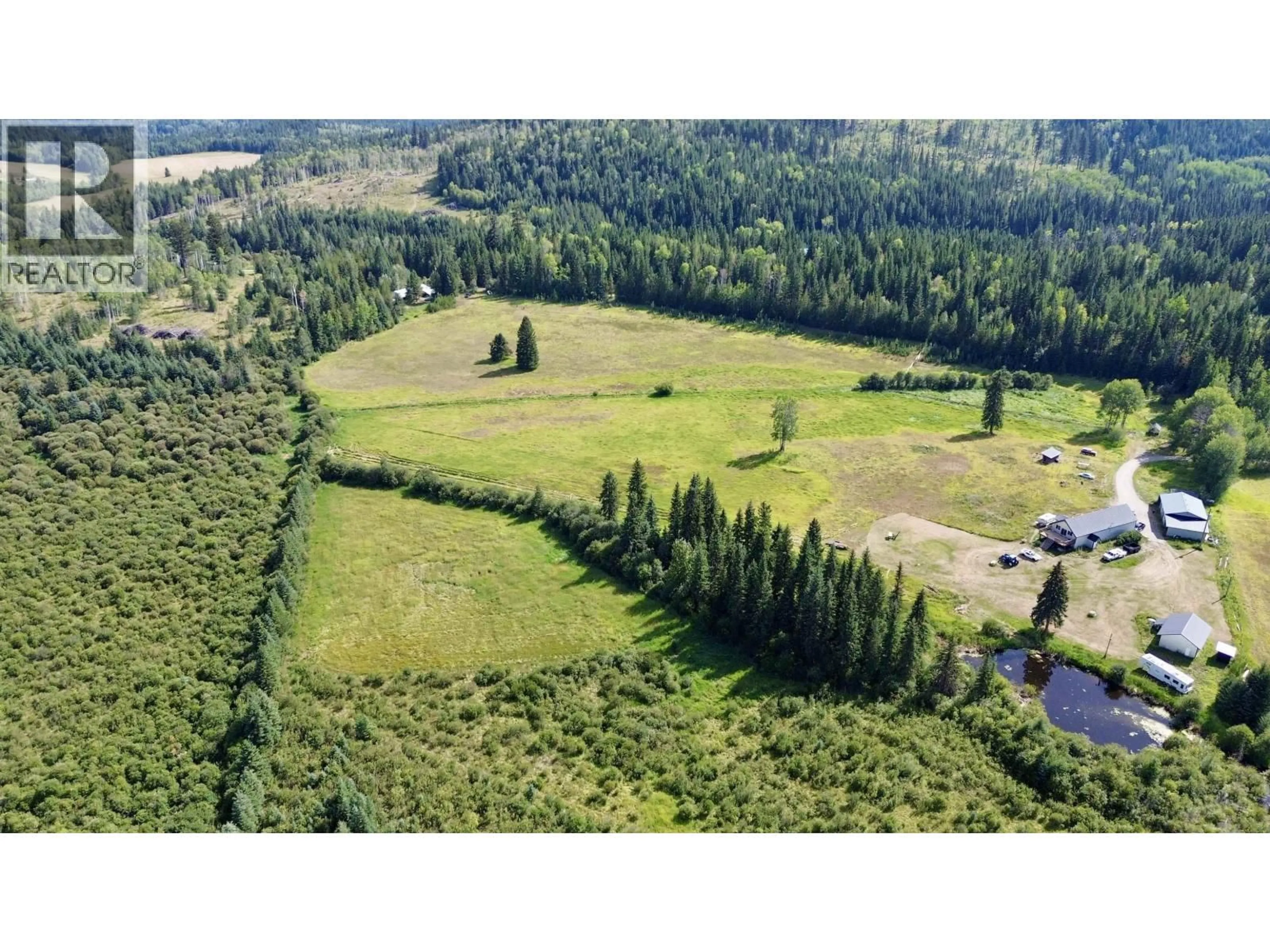 A pic from outside/outdoor area/front of a property/back of a property/a pic from drone, forest/trees view for 6611 BISS ROAD, Forest Grove British Columbia V0K1M0