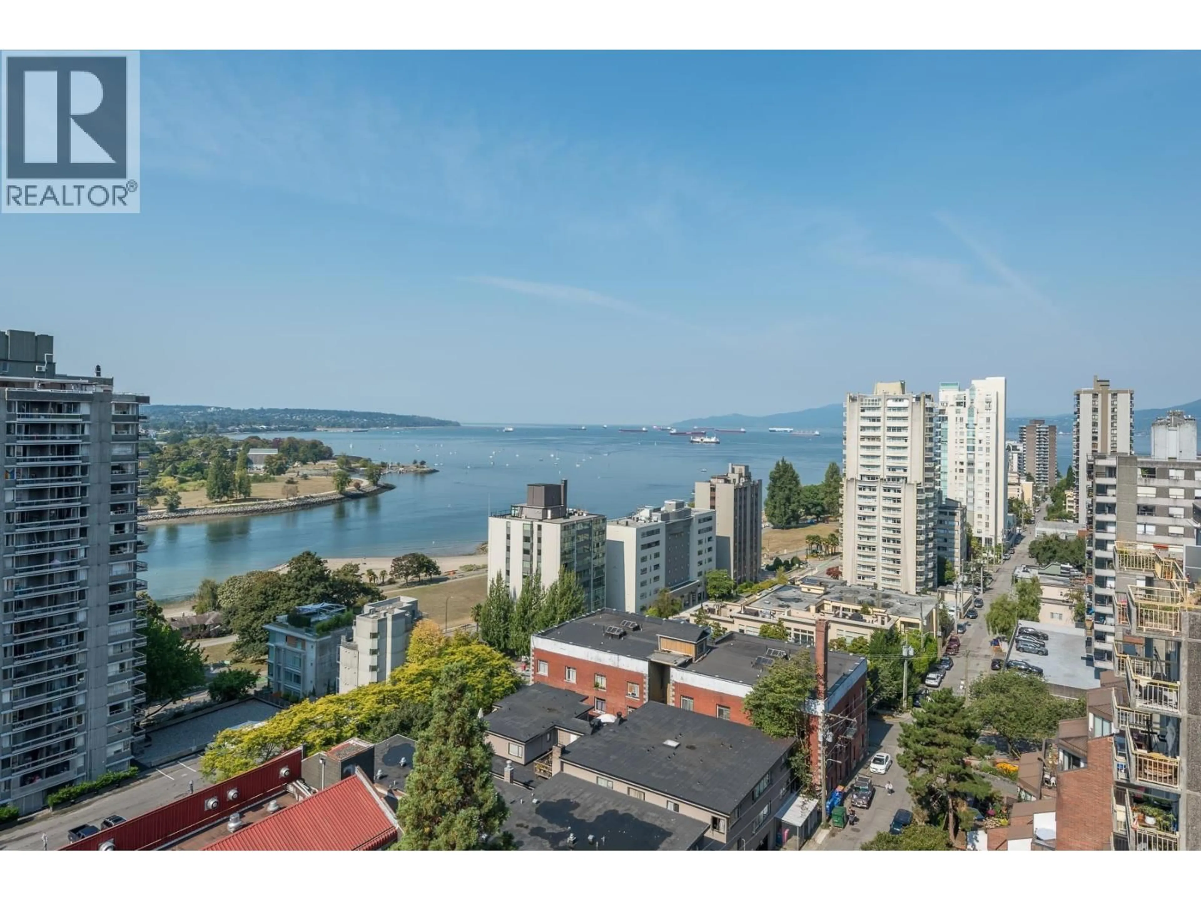 A pic from outside/outdoor area/front of a property/back of a property/a pic from drone, water/lake/river/ocean view for 1401 - 1146 HARWOOD STREET, Vancouver British Columbia V6E3V1
