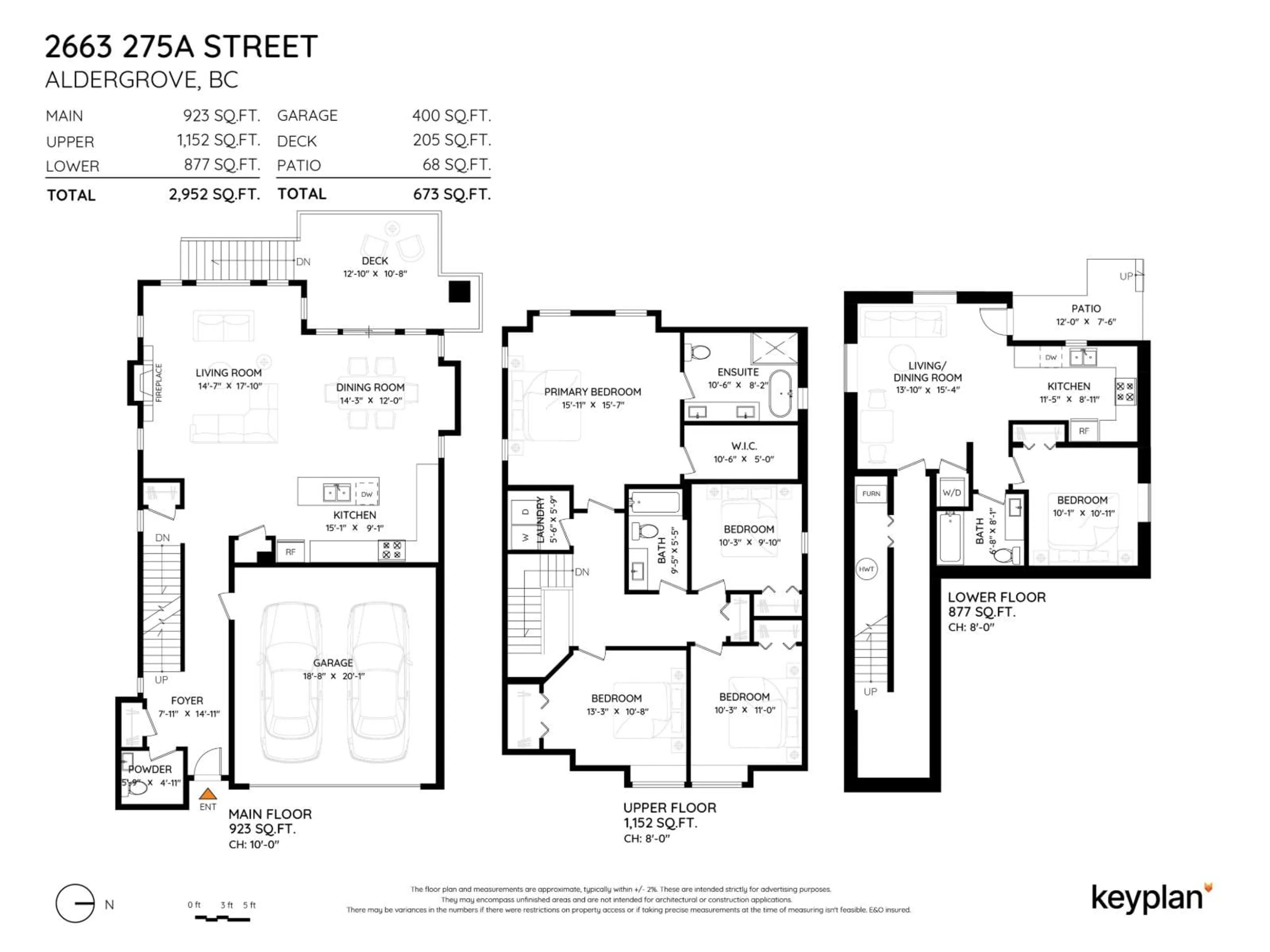 Floor plan for 2663 275A STREET, Langley British Columbia V4W0C4
