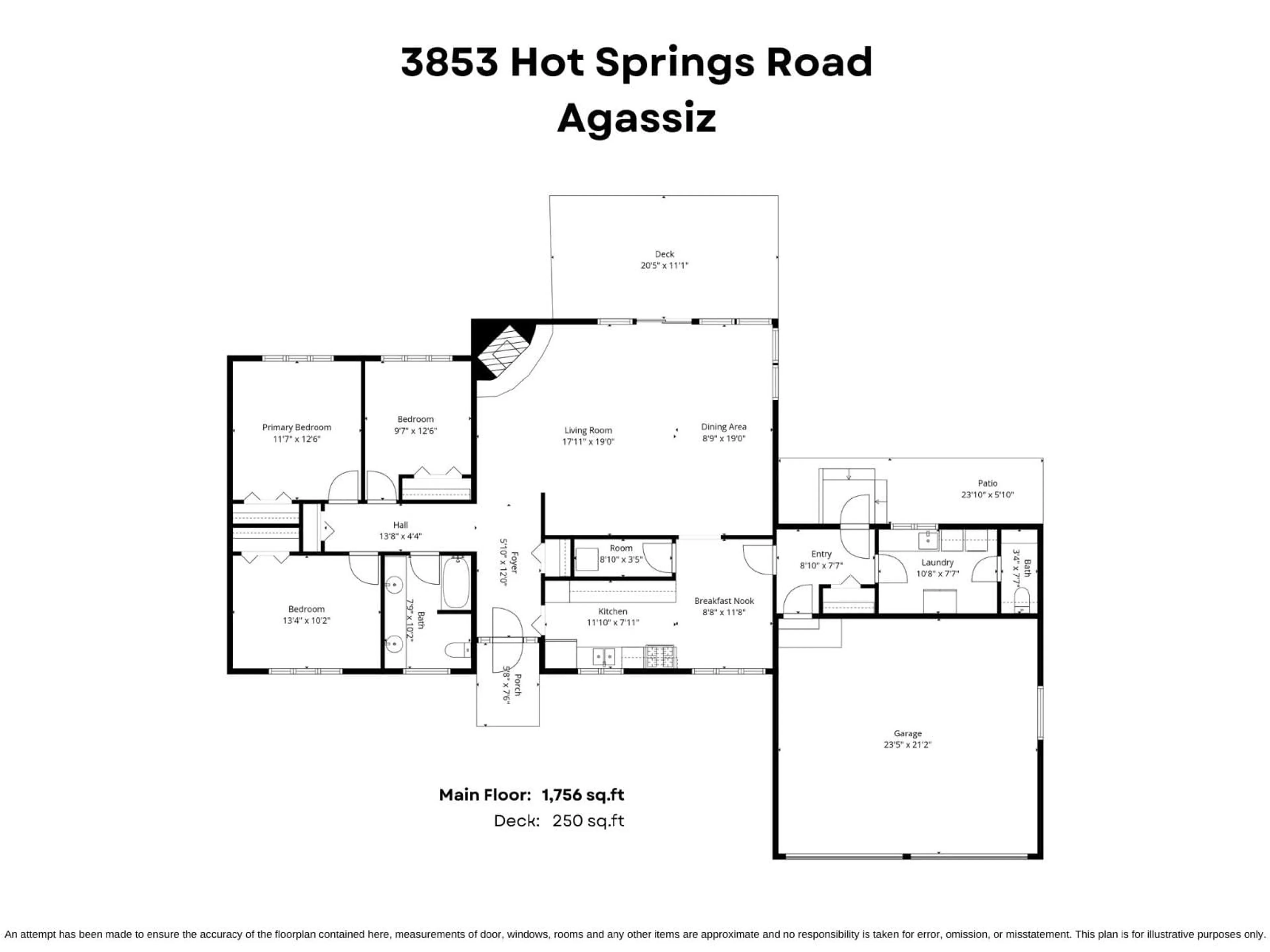 Floor plan for 3853 HOT SPRINGS ROAD, Agassiz British Columbia V0M1A3