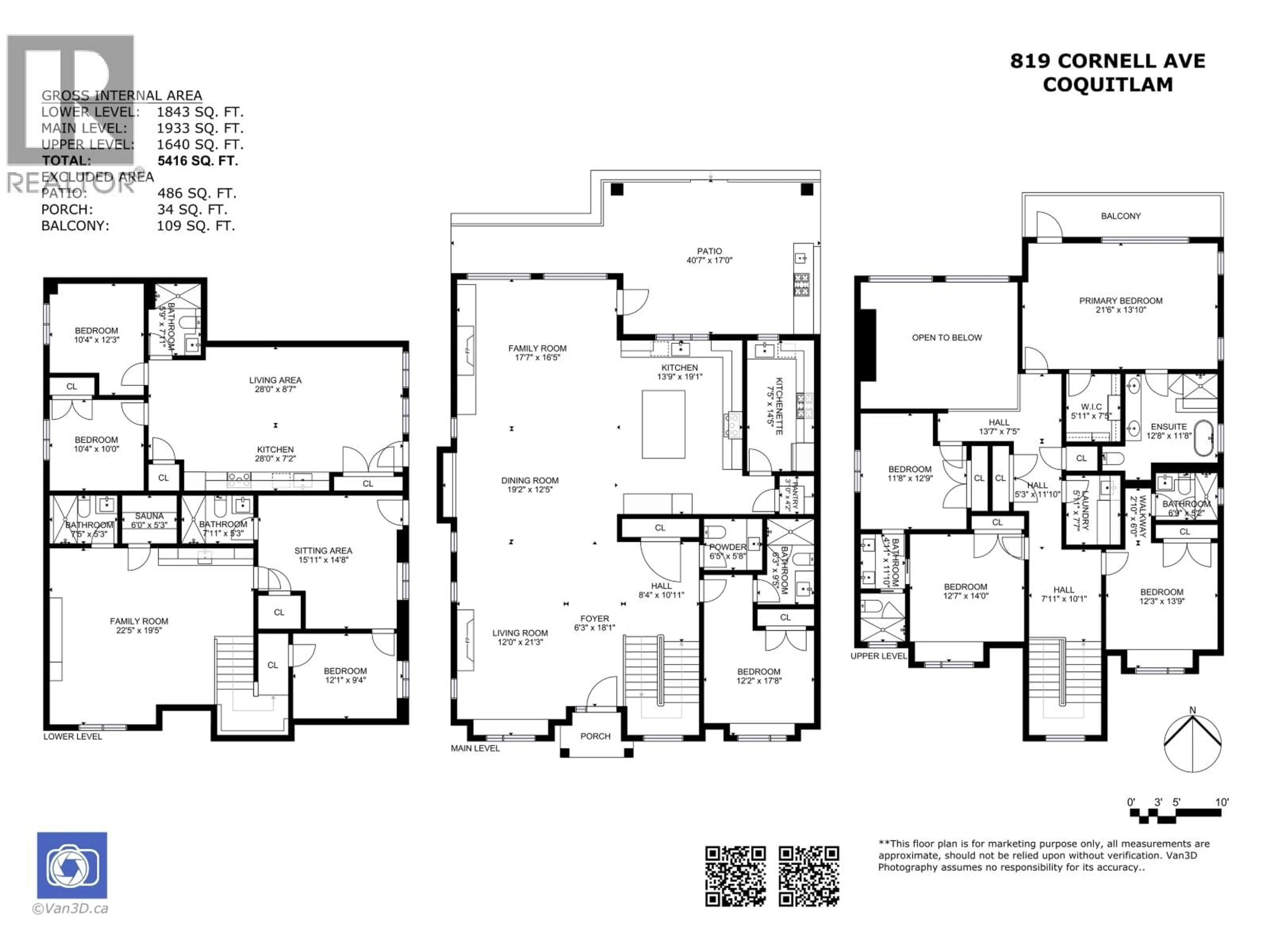Floor plan for 819 CORNELL AVENUE, Coquitlam British Columbia V3J2Z3