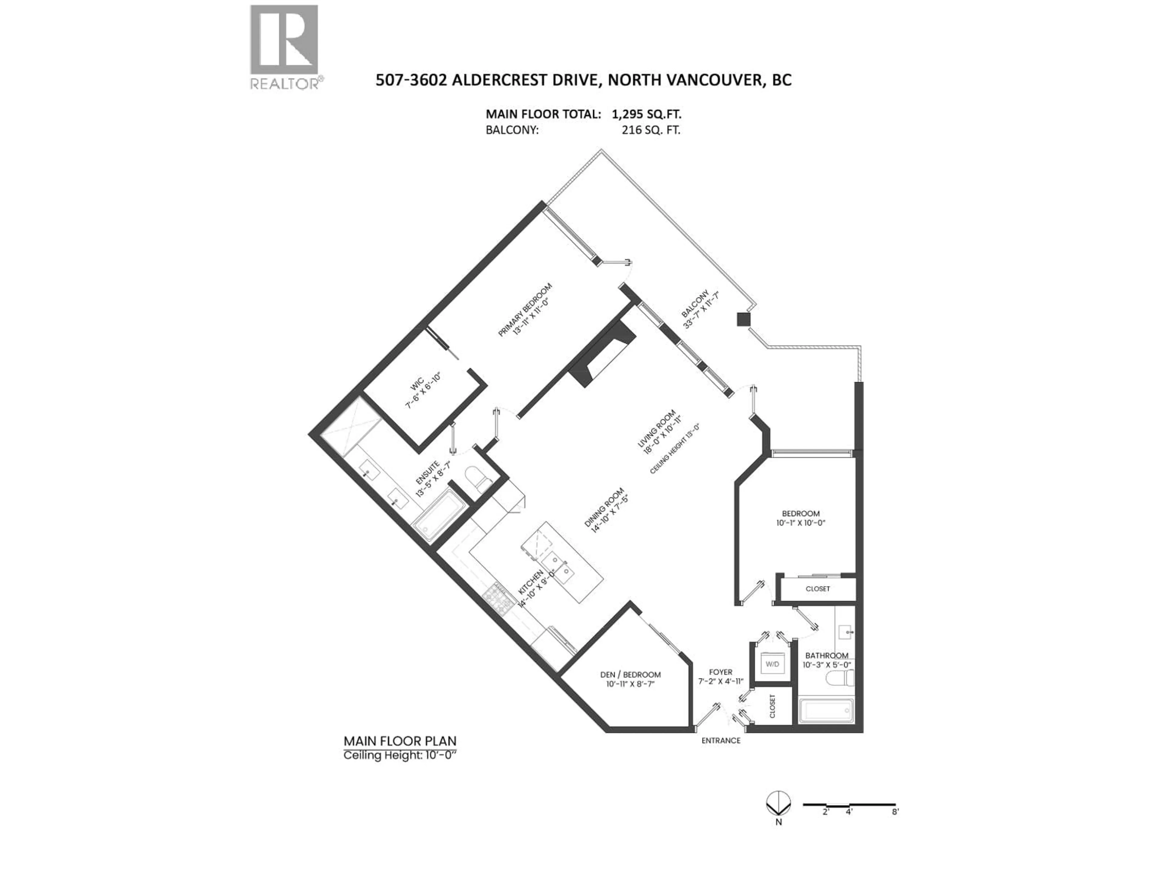 Floor plan for 507 - 3602 ALDERCREST DRIVE, North Vancouver British Columbia V7G0A2