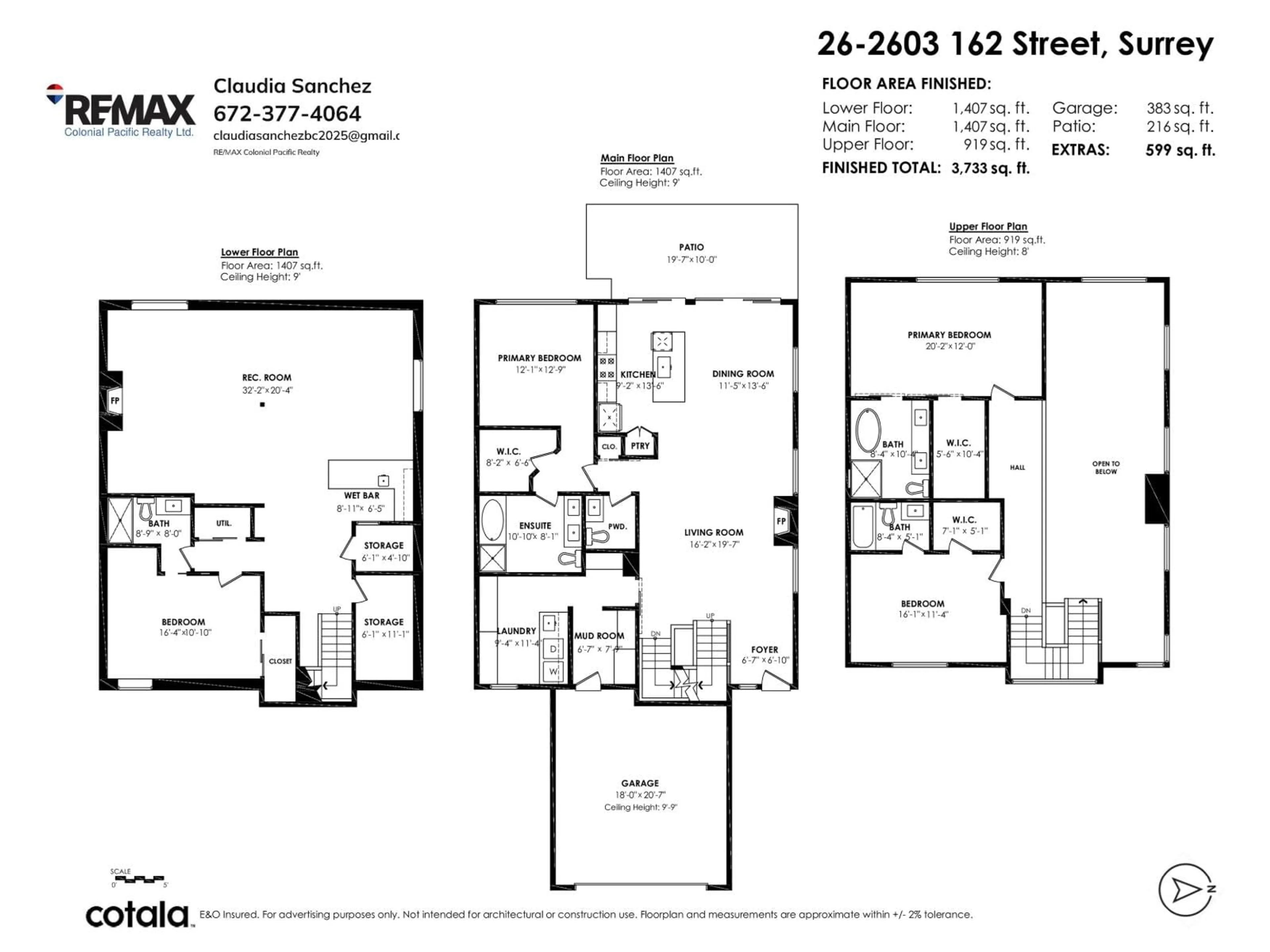 Floor plan for 26 - 2603 162 STREET, Surrey British Columbia V3Z2L4
