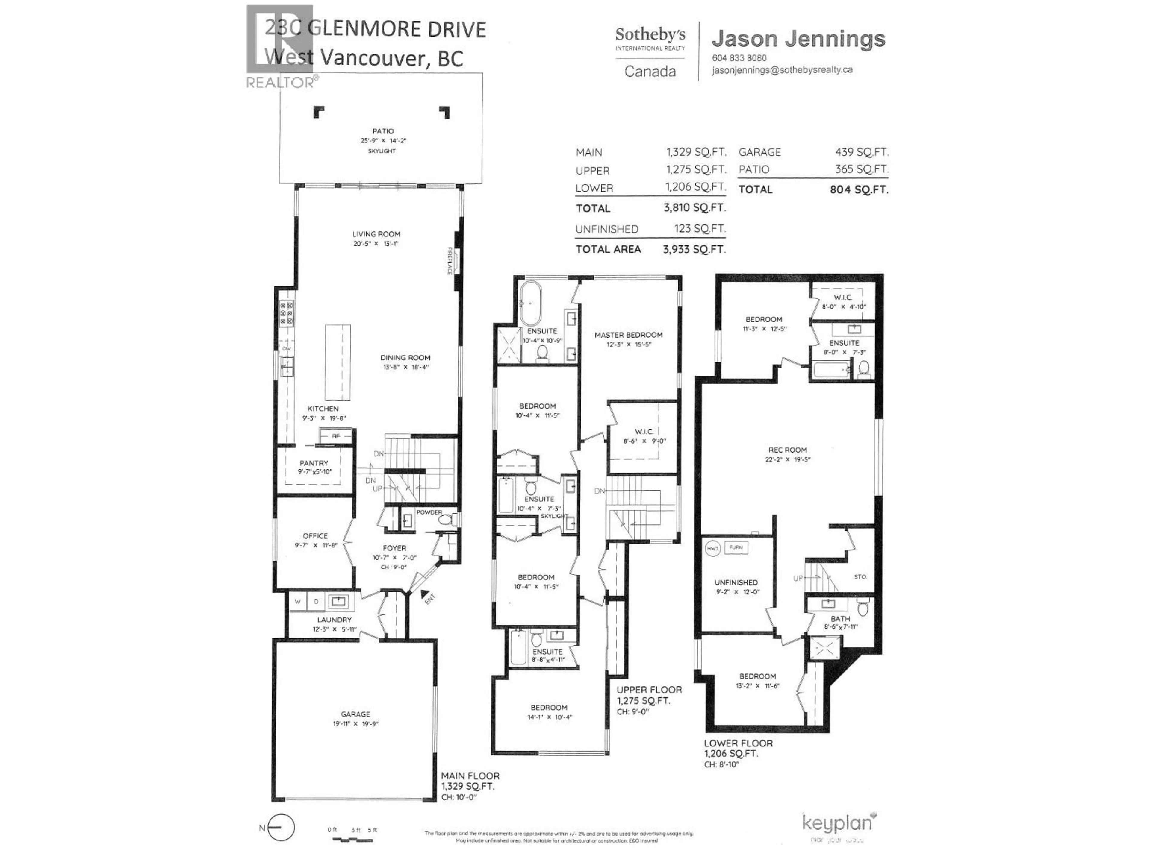 Floor plan for 23C GLENMORE DRIVE, West Vancouver British Columbia V7S1A5
