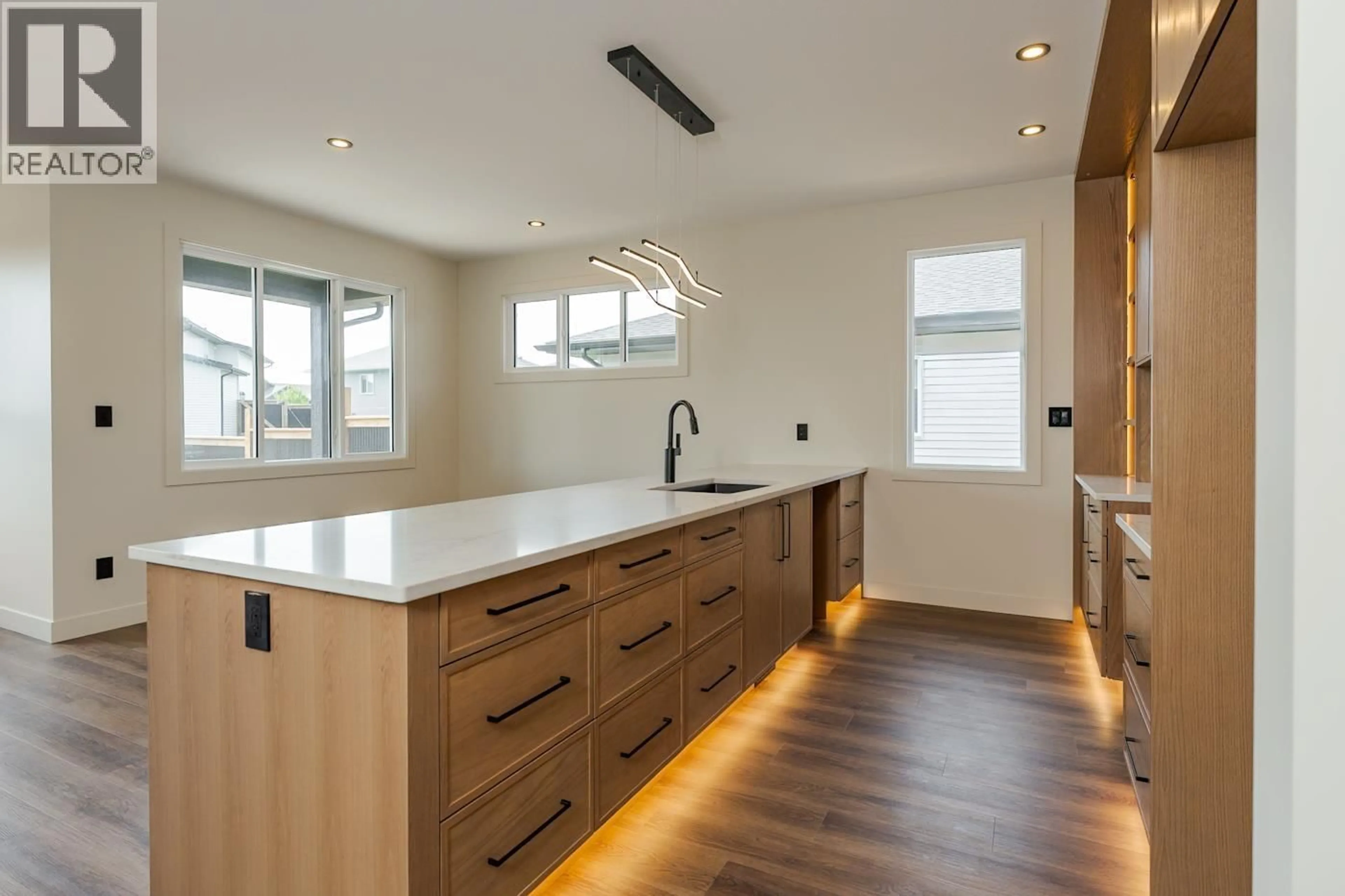 Contemporary kitchen, wood/laminate floor for 5291 BREANNA AVENUE, Prince George British Columbia V2K0B6