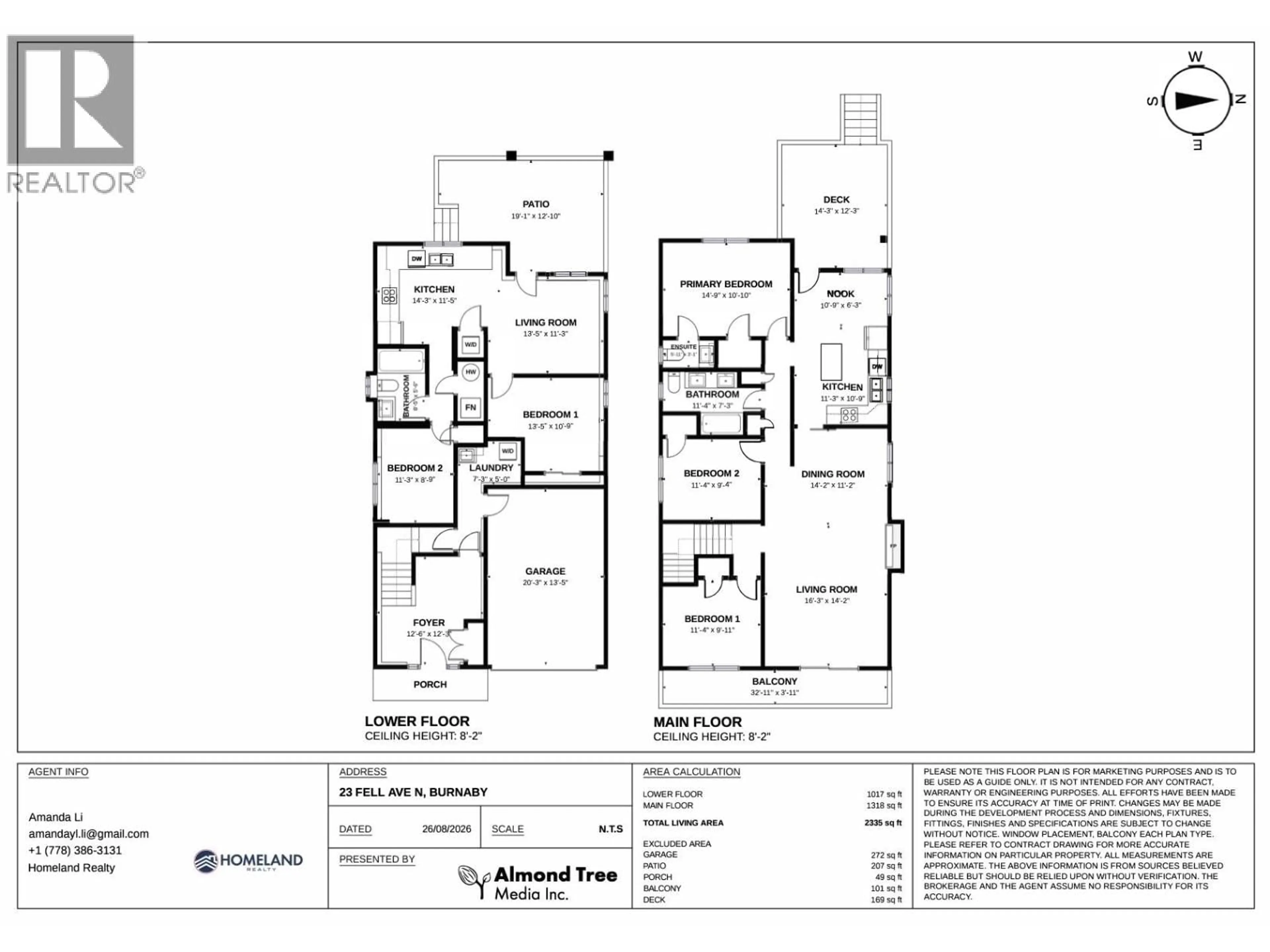 Floor plan for 23 FELL AVENUE, Burnaby British Columbia V5B1L3
