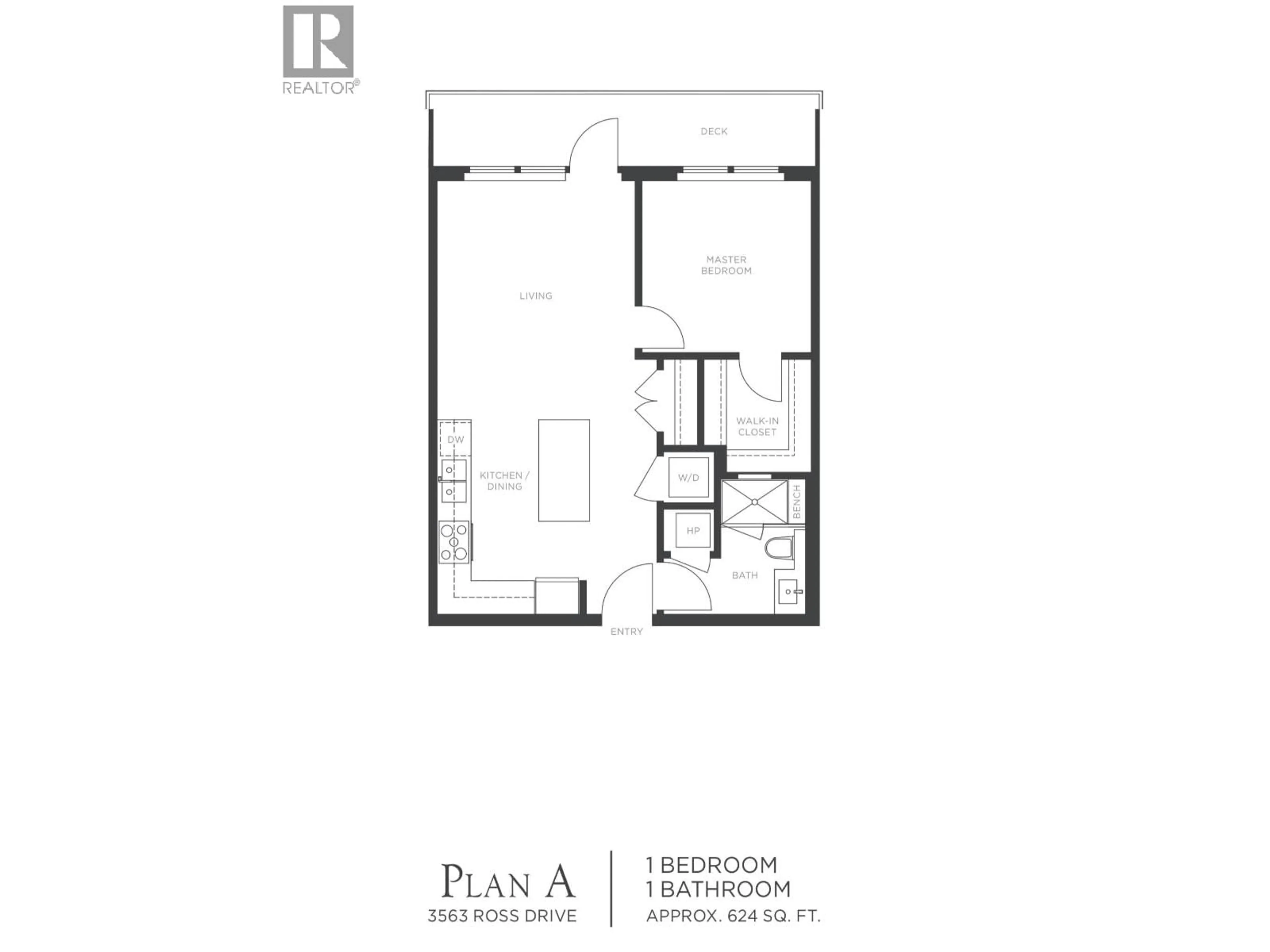 Floor plan for 537 - 3563 ROSS DRIVE, Vancouver British Columbia V6S0L3