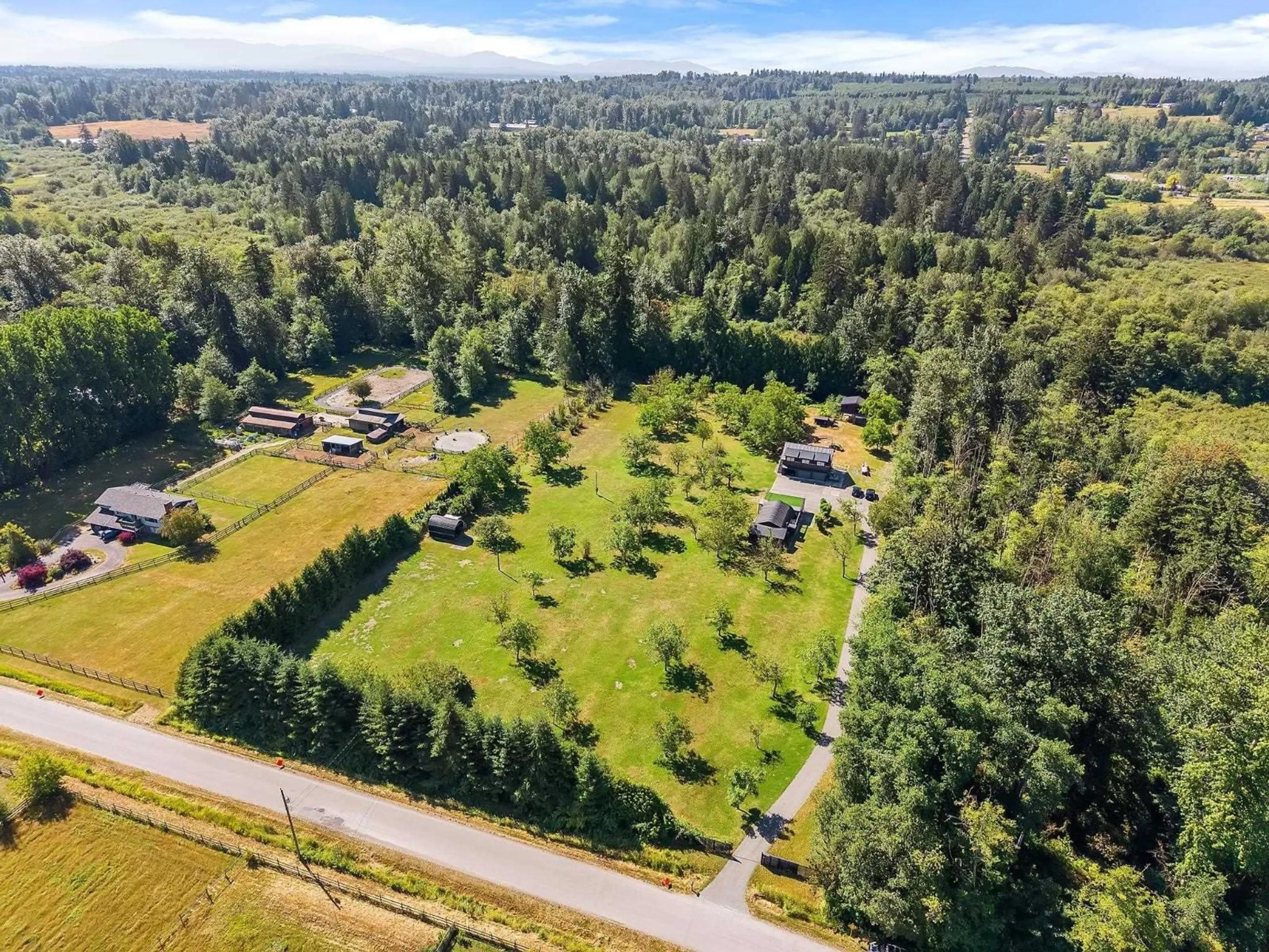 A pic from outside/outdoor area/front of a property/back of a property/a pic from drone, forest/trees view for 21228 8 AVENUE, Langley British Columbia V2Z1S9