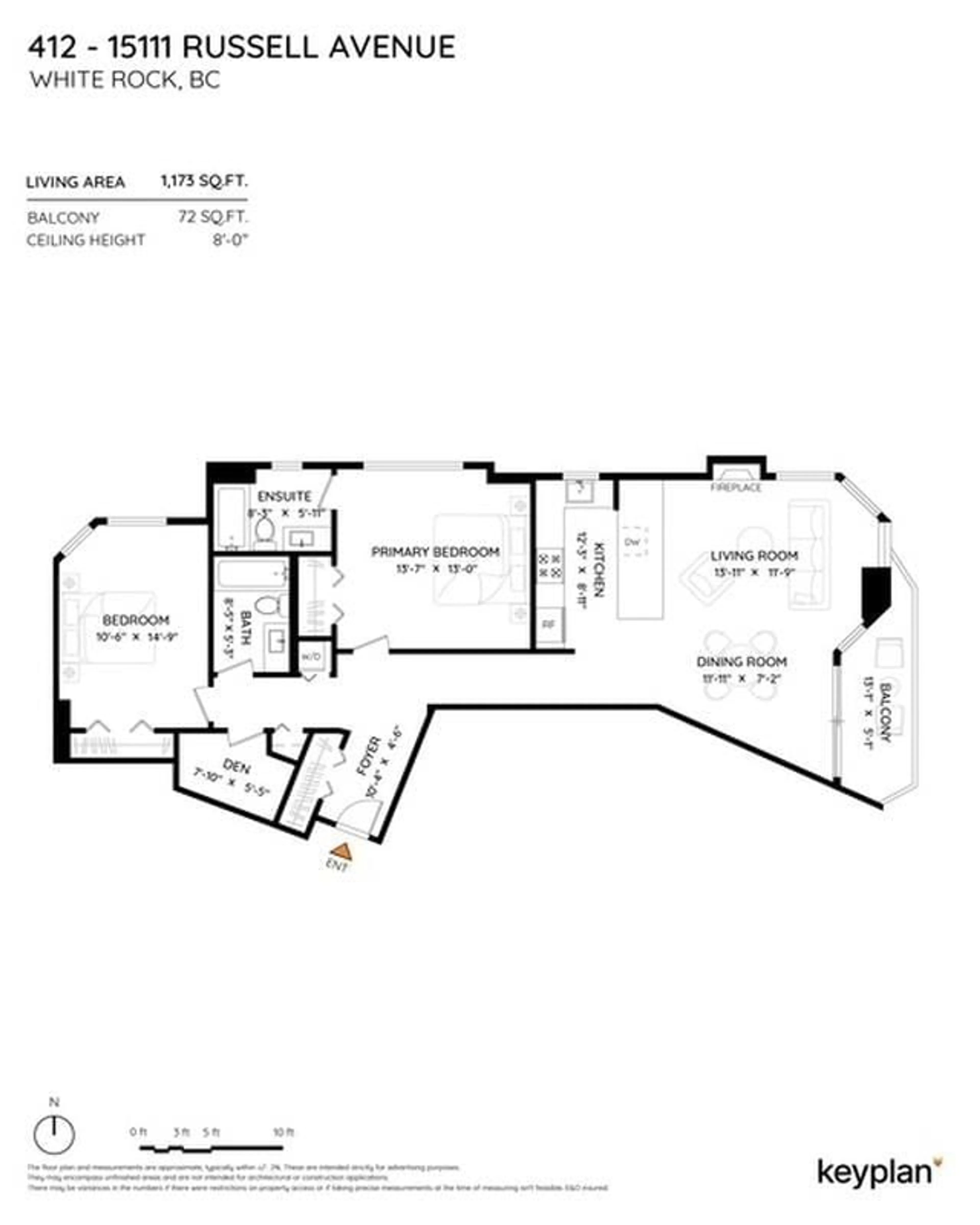 Floor plan for 412 - 15111 RUSSELL AVENUE, White Rock British Columbia V4B2P4