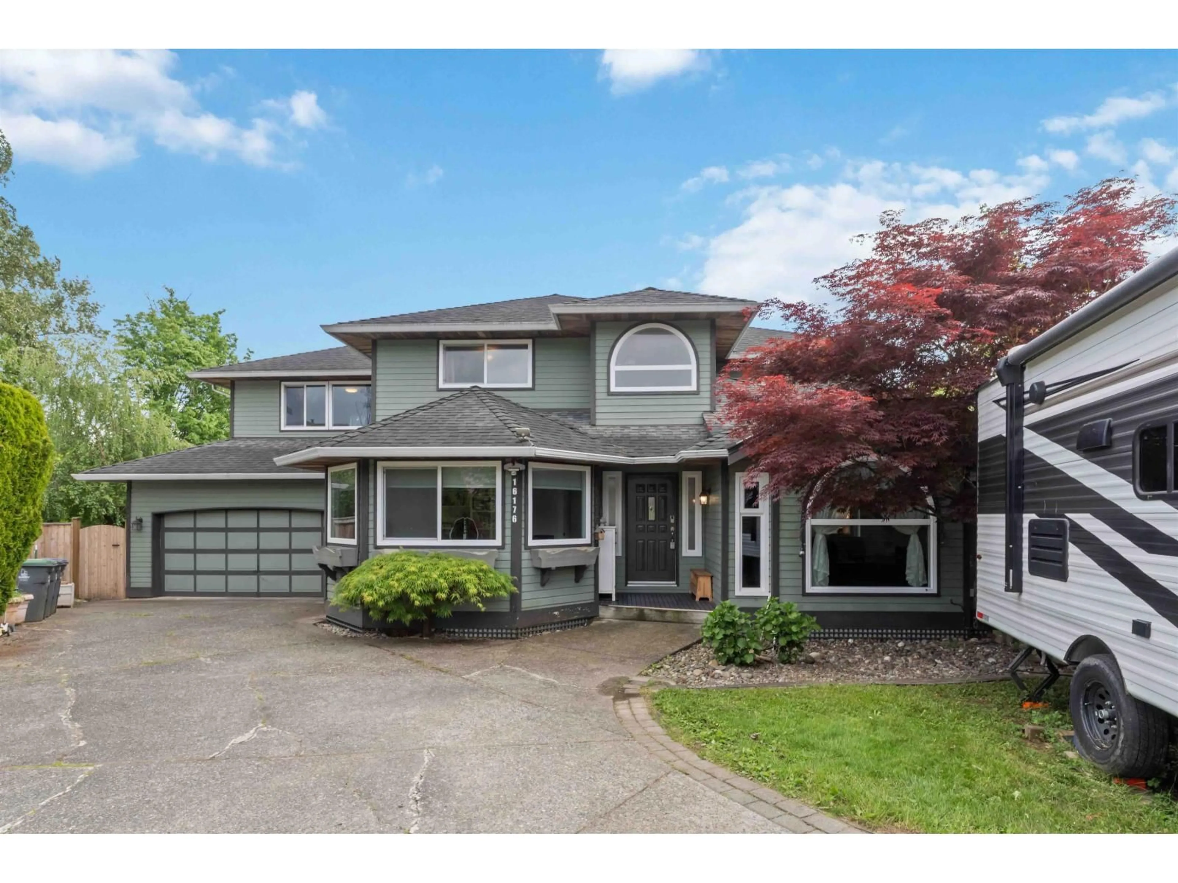 Home with vinyl exterior material, street for 16176 78B AVENUE, Surrey British Columbia V4N0K3