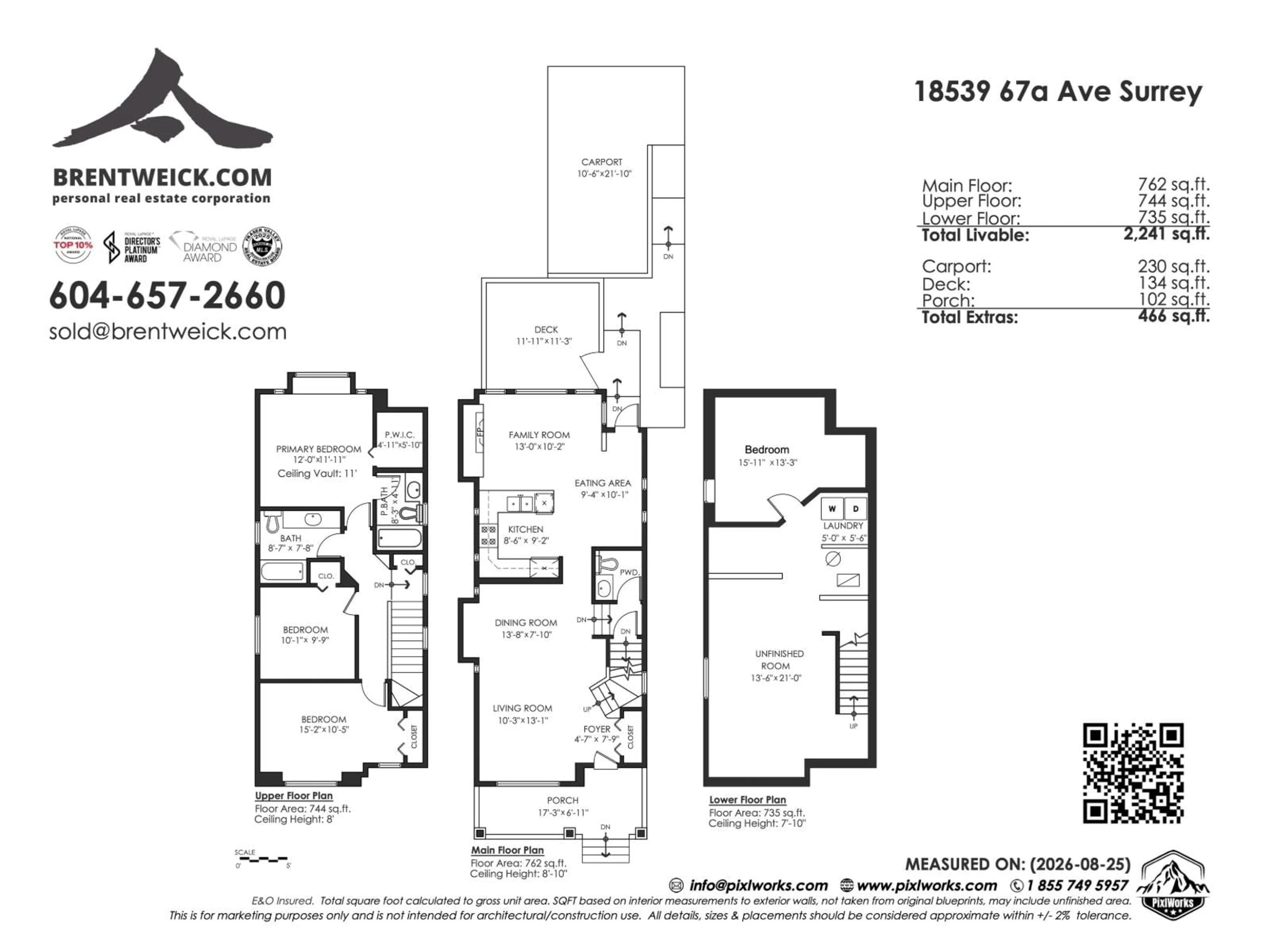 Floor plan for 18539 67A AVENUE, Surrey British Columbia V3S9B5