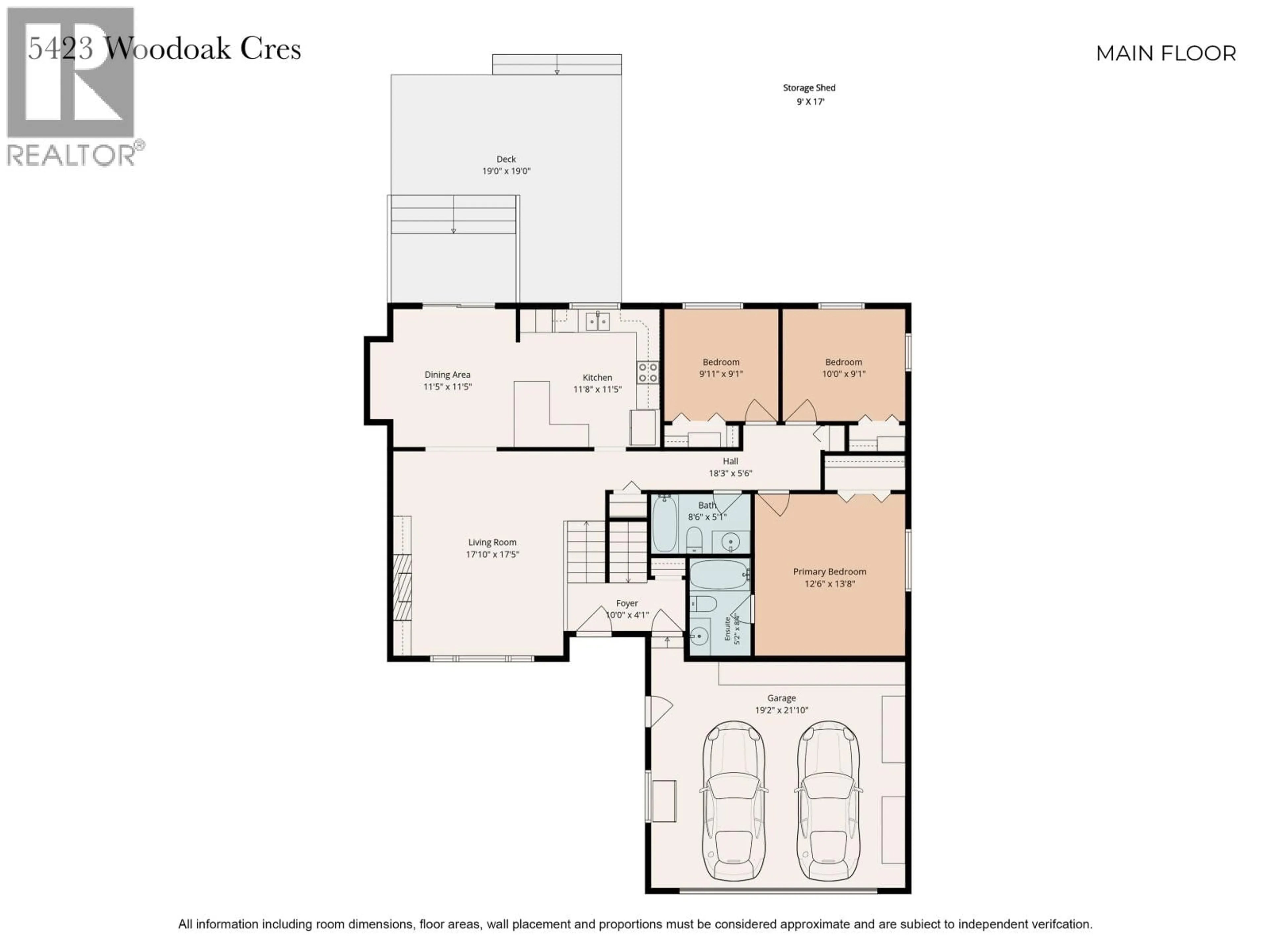 Floor plan for 5423 WOODOAK CRESCENT, Prince George British Columbia V2K5A6