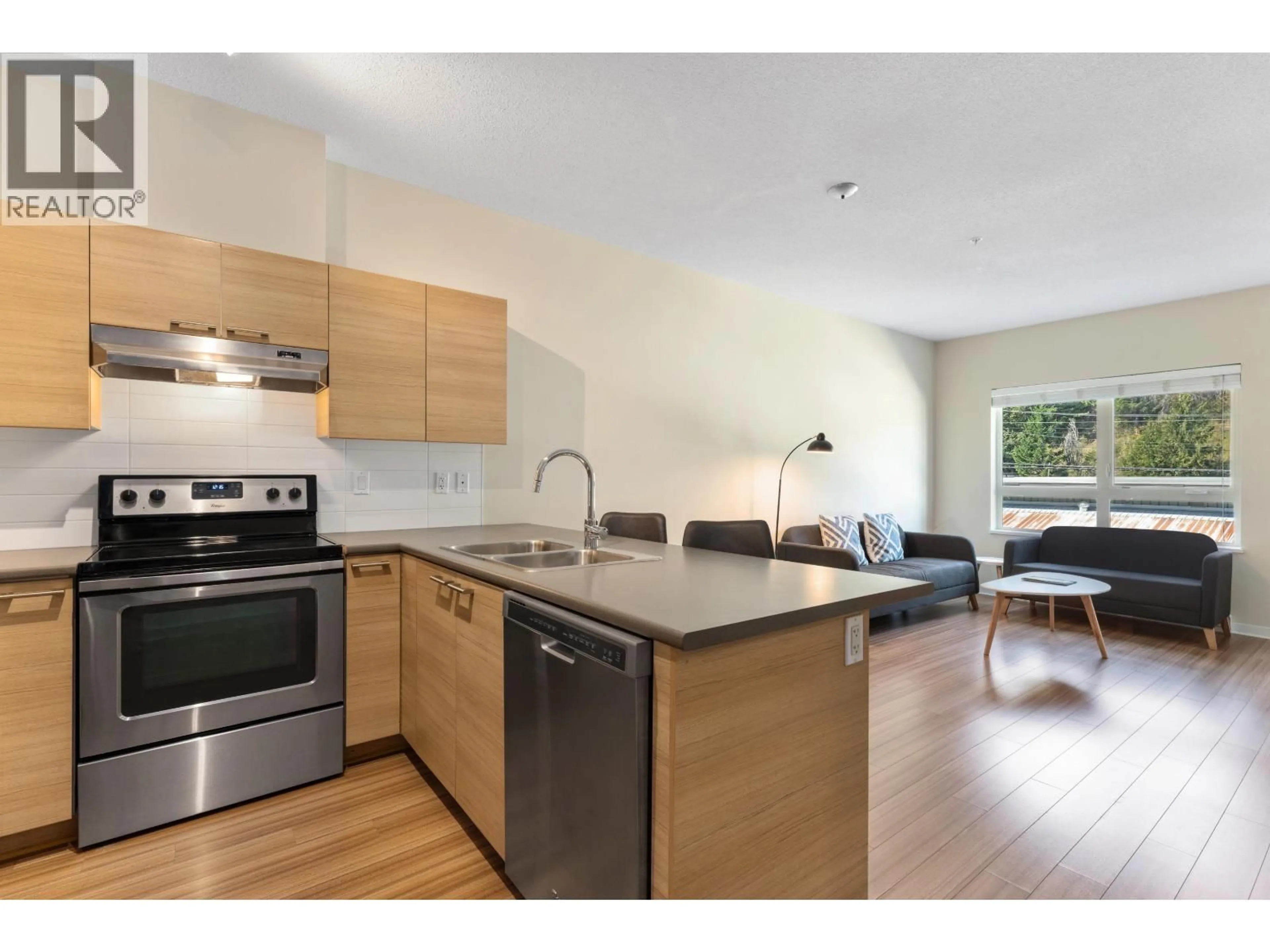 Standard kitchen, wood/laminate floor for 202 - 7445 FRONTIER STREET, Pemberton British Columbia V0N2L1