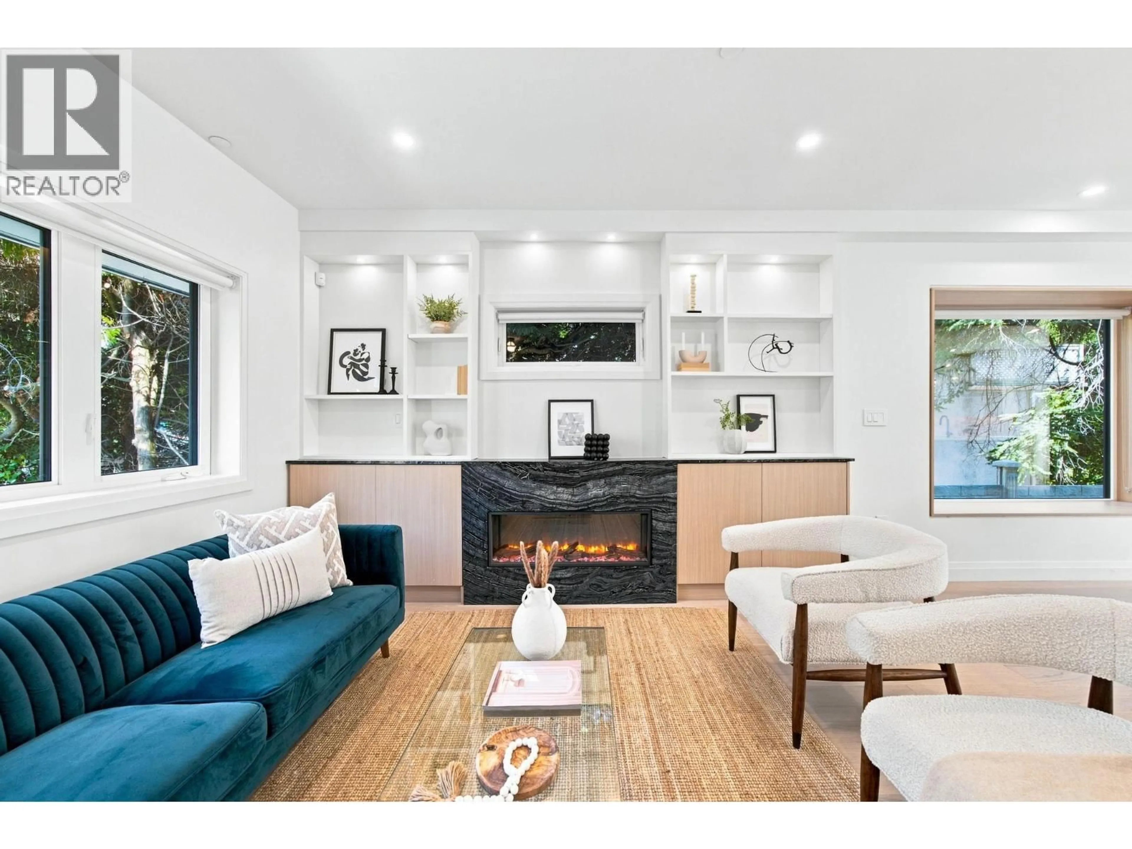 Living room with furniture, wood/laminate floor for 6160 GRANVILLE STREET, Vancouver British Columbia V6M3E3
