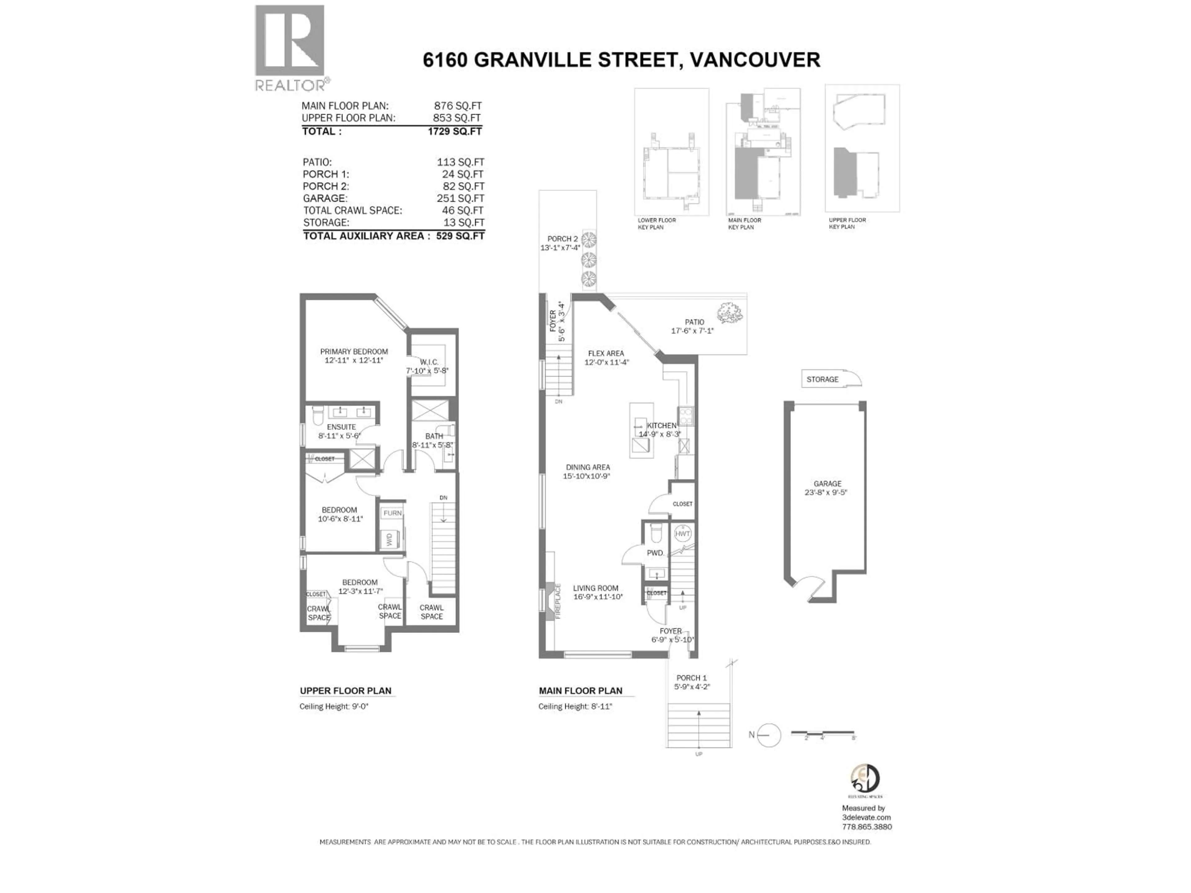 Floor plan for 6160 GRANVILLE STREET, Vancouver British Columbia V6M3E3